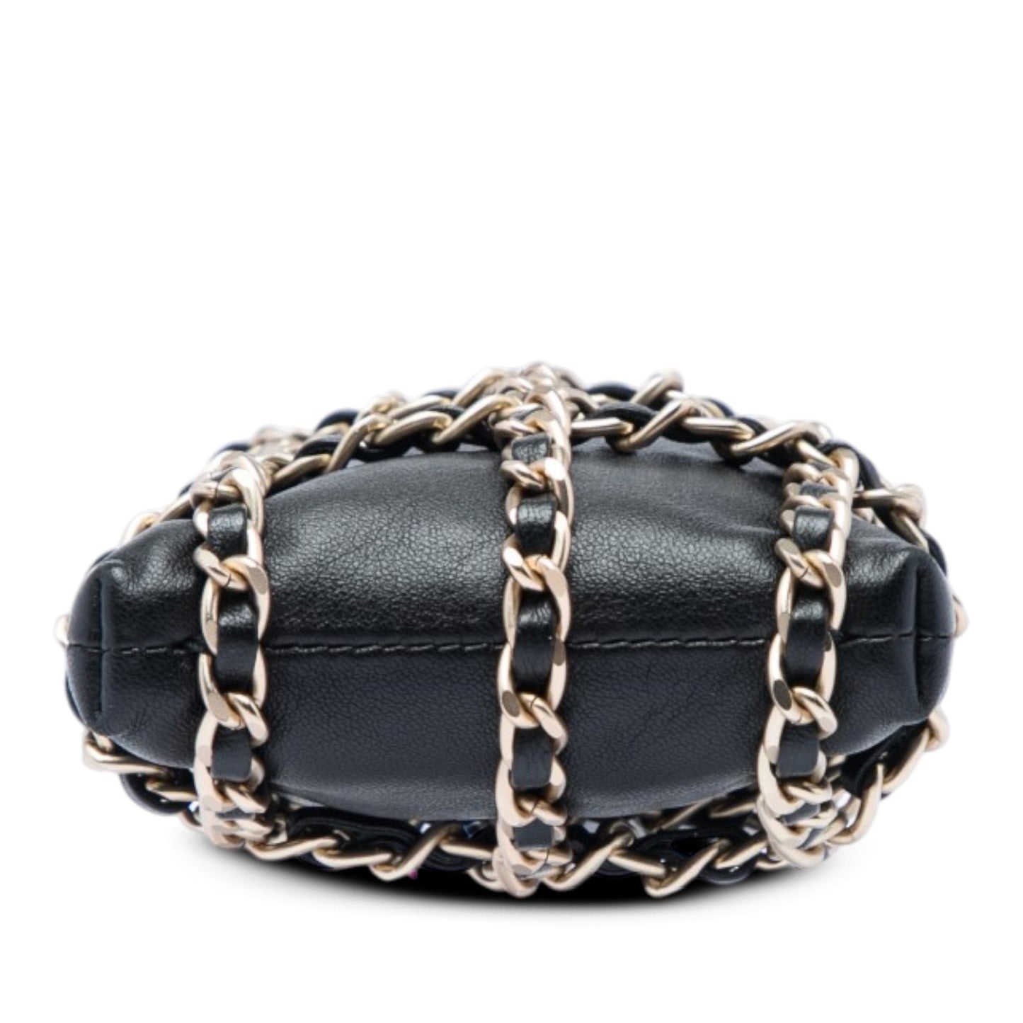 Chanel Lambskin Tech Me Out Clutch With Chain