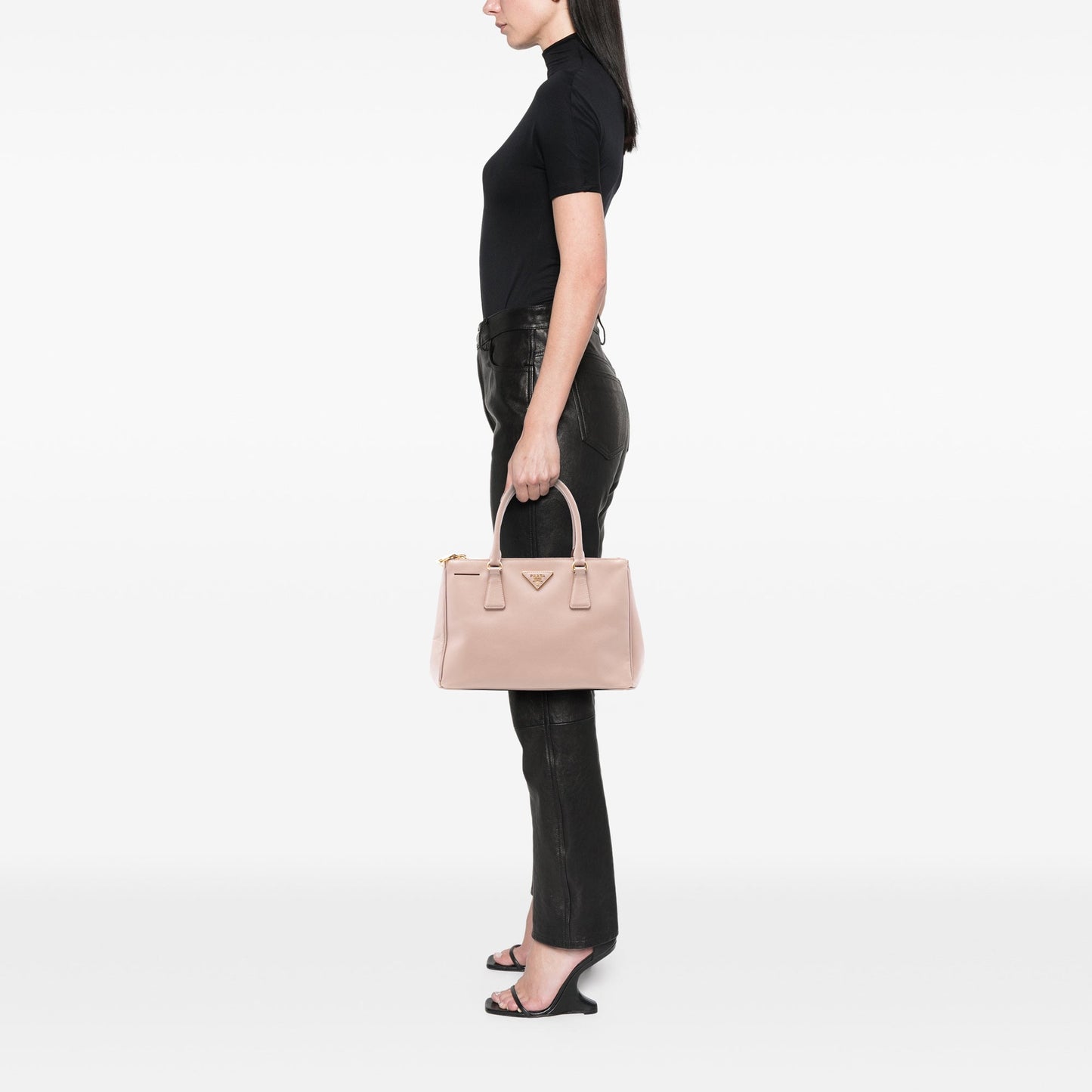 Prada Small Saffiano Lux Galleria Double Zip Satchel