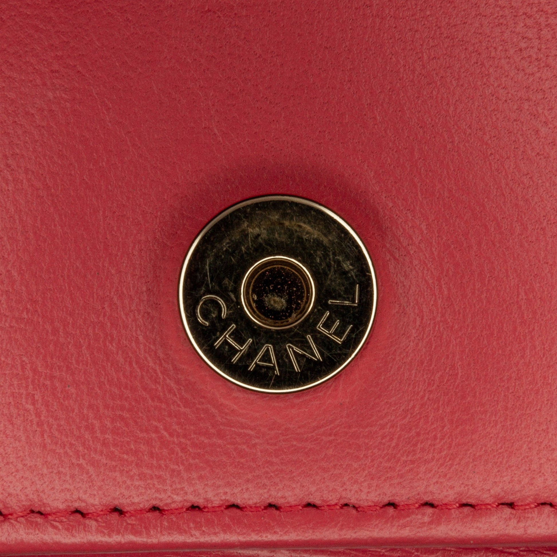 Chanel CC Quilted Lambskin Double Stitch Tassel Wallet On Chain