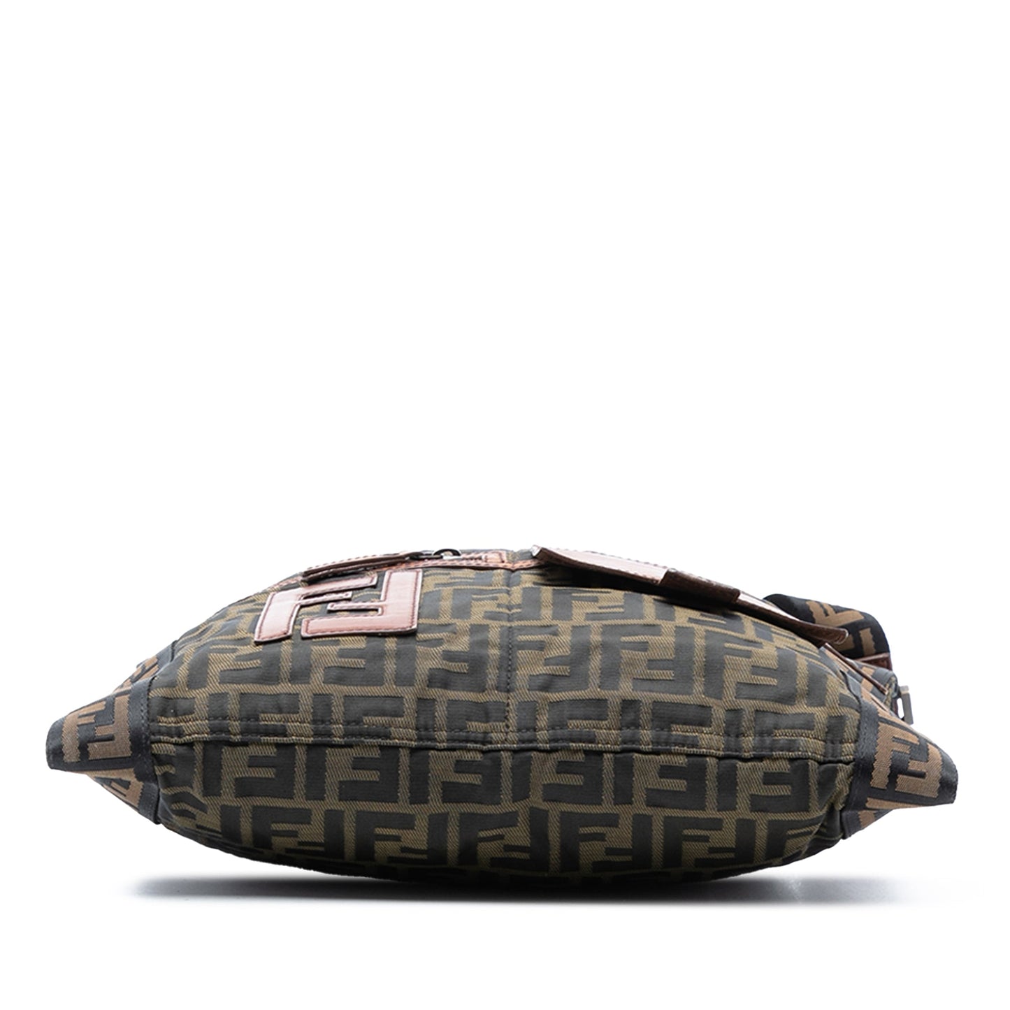 Fendi Zucca Canvas FF Flat Messenger Bag