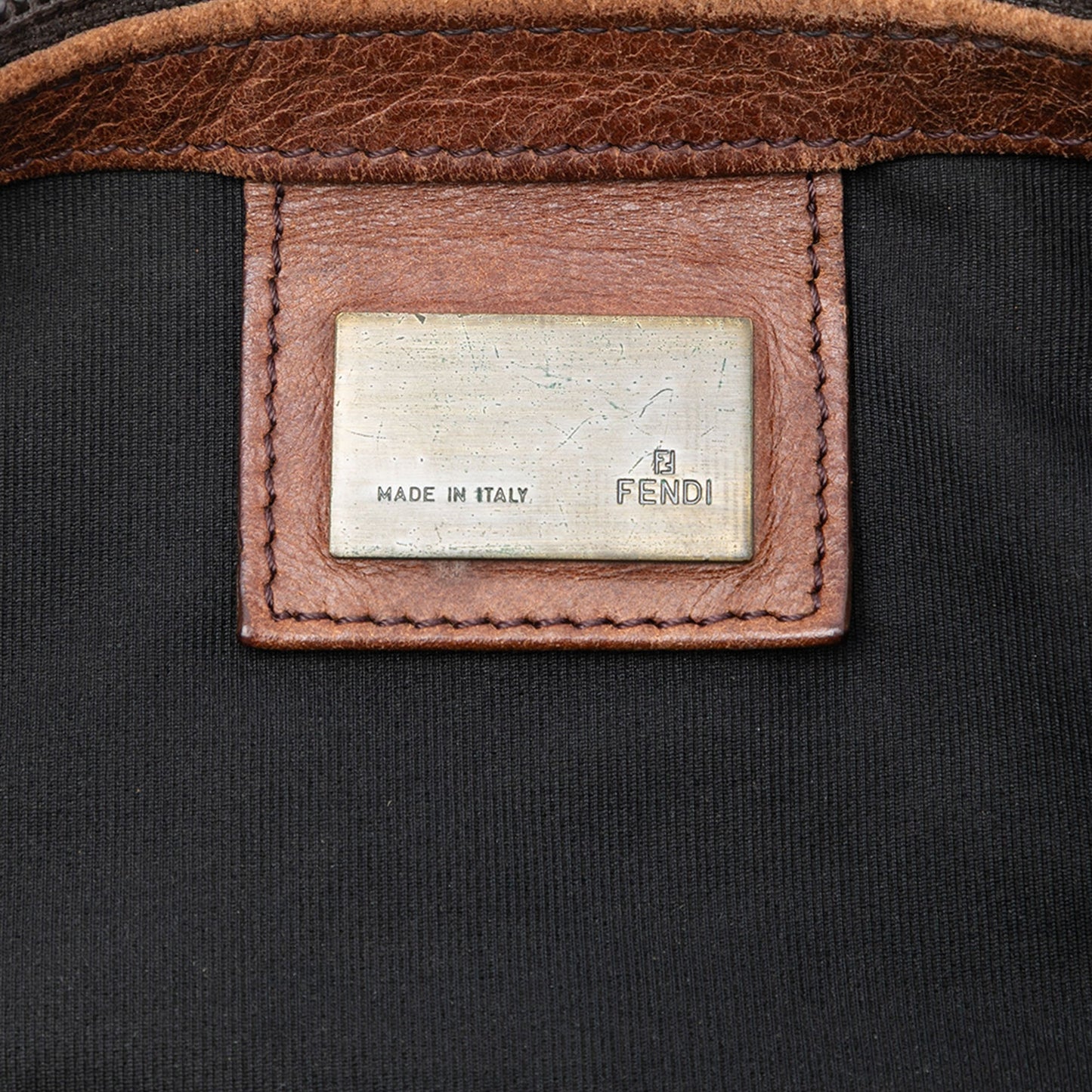 Fendi Zucca Canvas FF Flat Messenger Bag