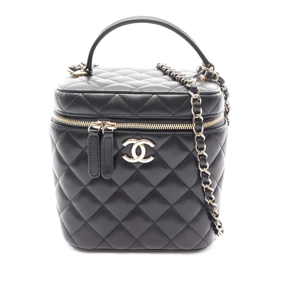 Chanel CC Quilted Lambskin Vanity Case