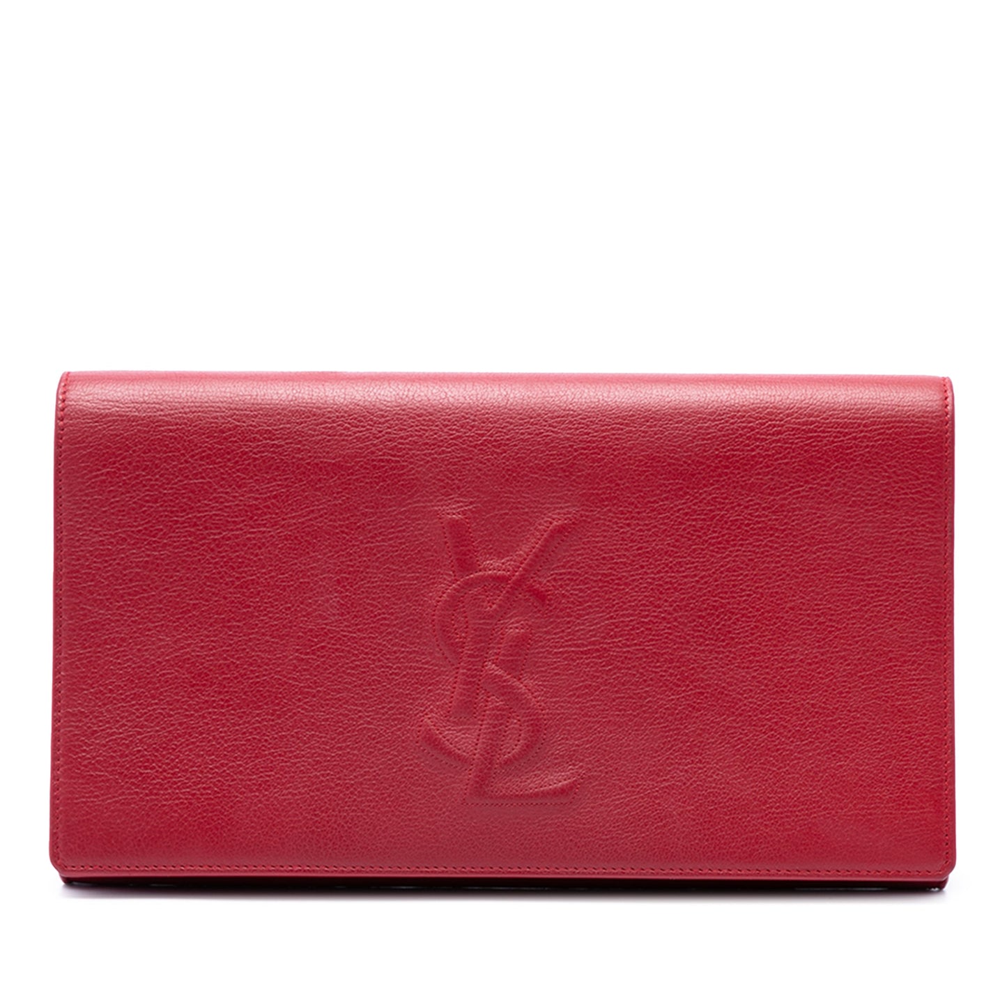 Saint Laurent Large Leather Belle de Jour Clutch