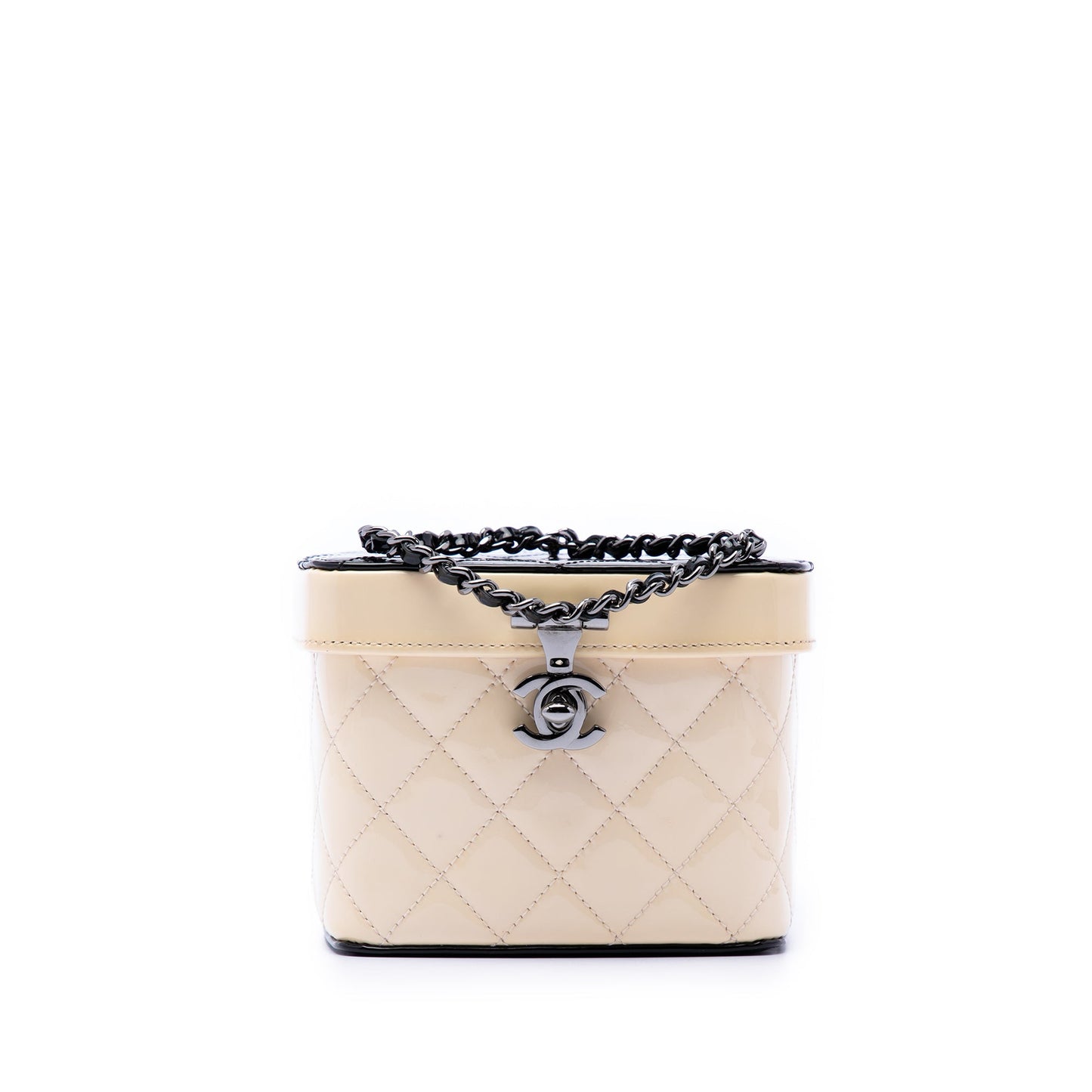 Chanel Mini CC Quilted Patent Vanity Bag
