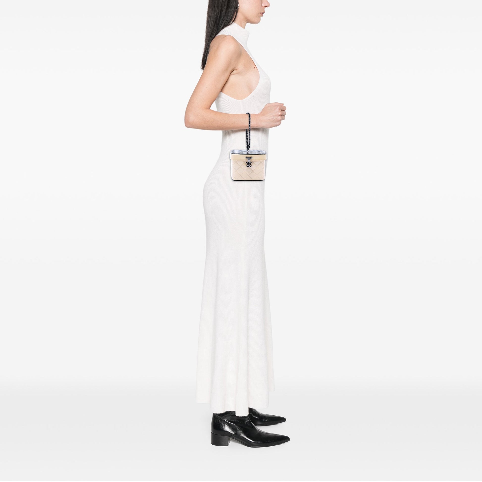 Chanel Mini CC Quilted Patent Vanity Bag