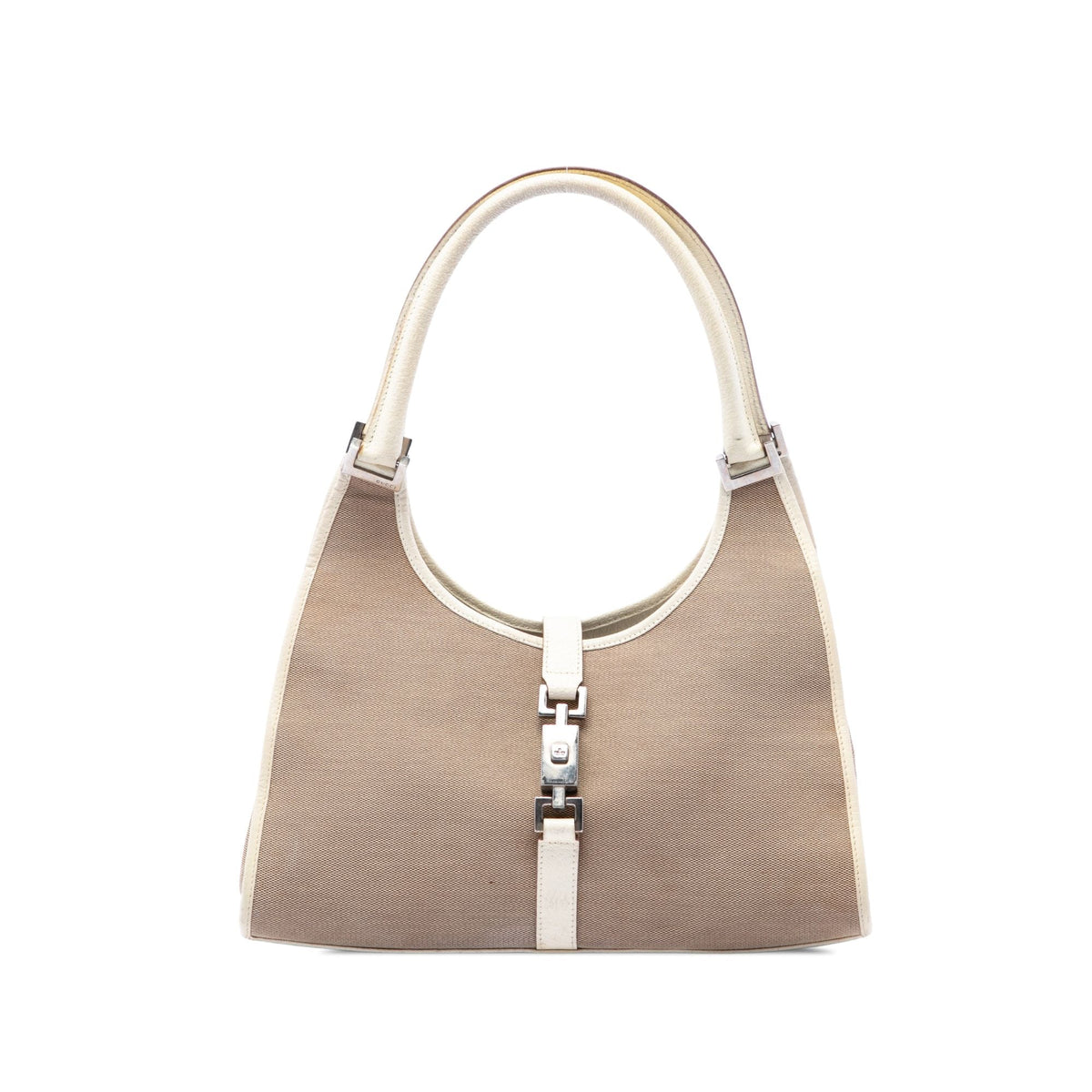 Gucci Canvas Jackie Bardot Shoulder Bag