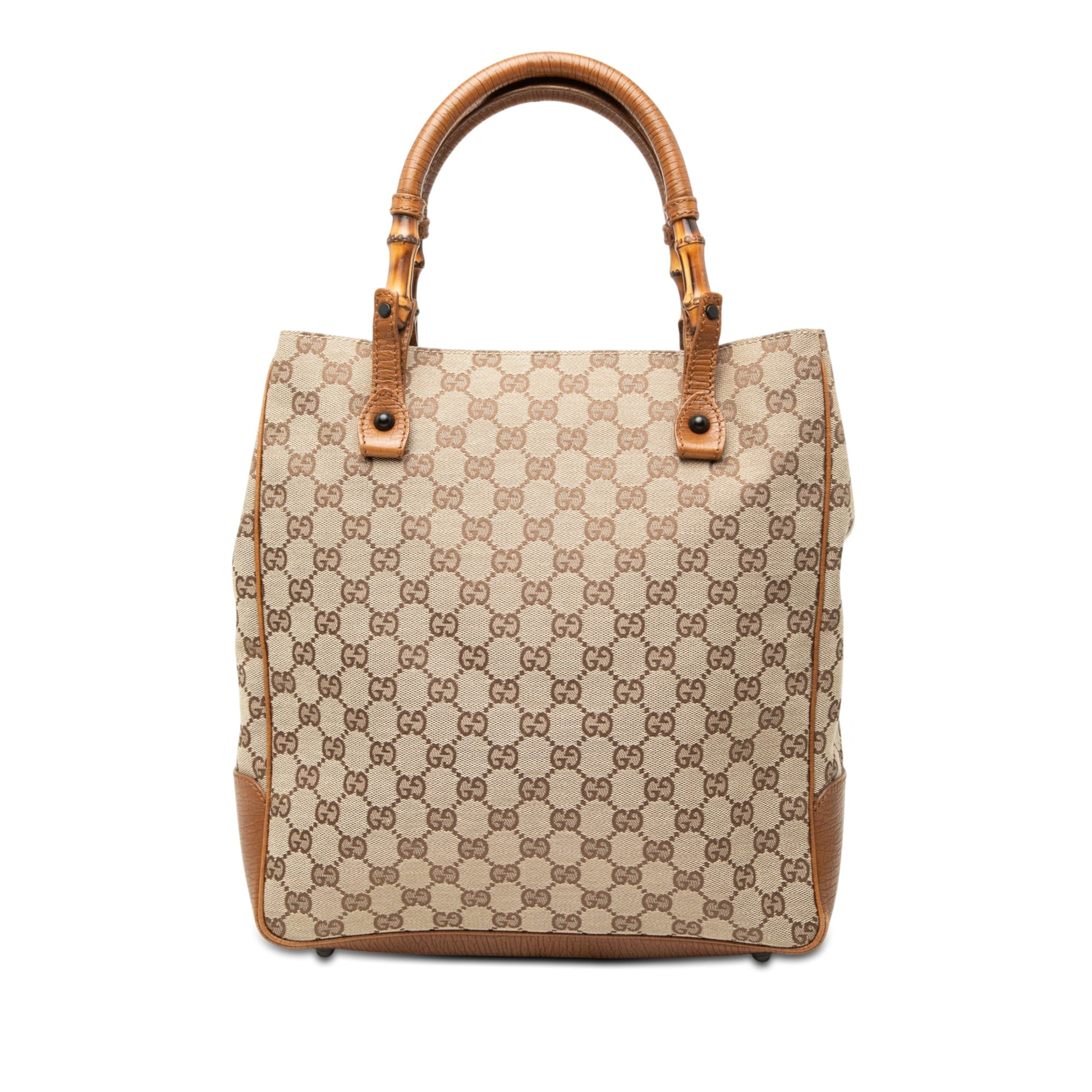 Gucci GG Canvas Bamboo Tote