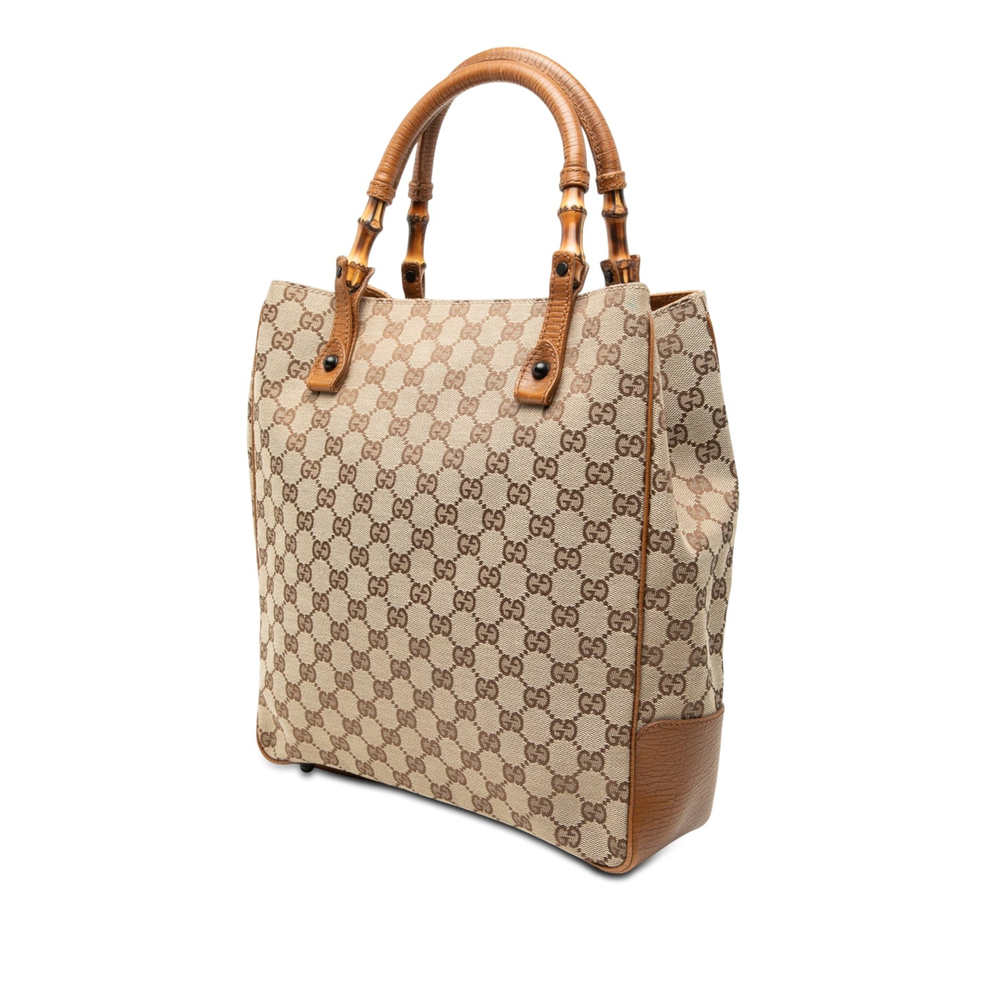 Gucci GG Canvas Bamboo Tote