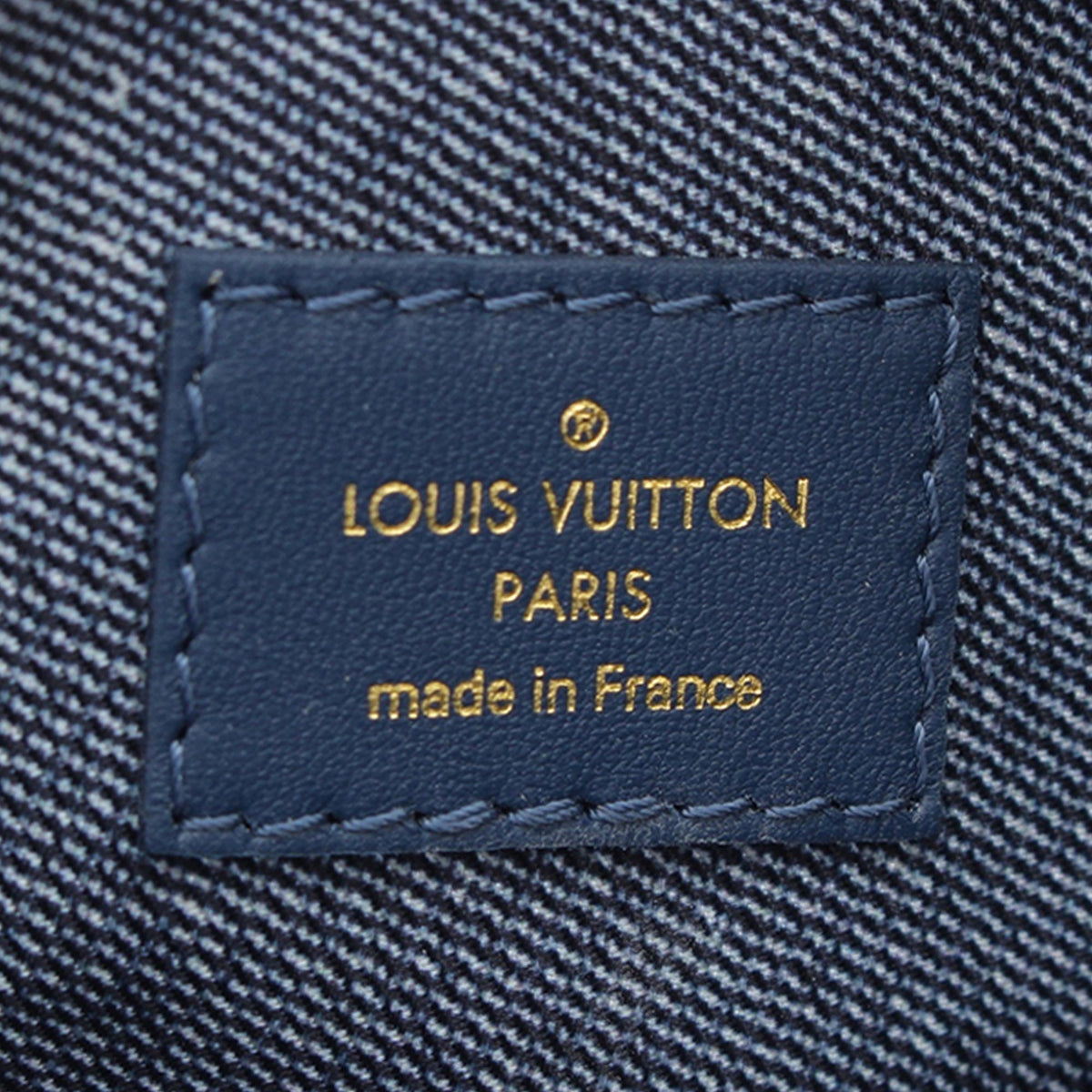 Louis Vuitton Monogram Embossed Denim Lambskin Coussin PM