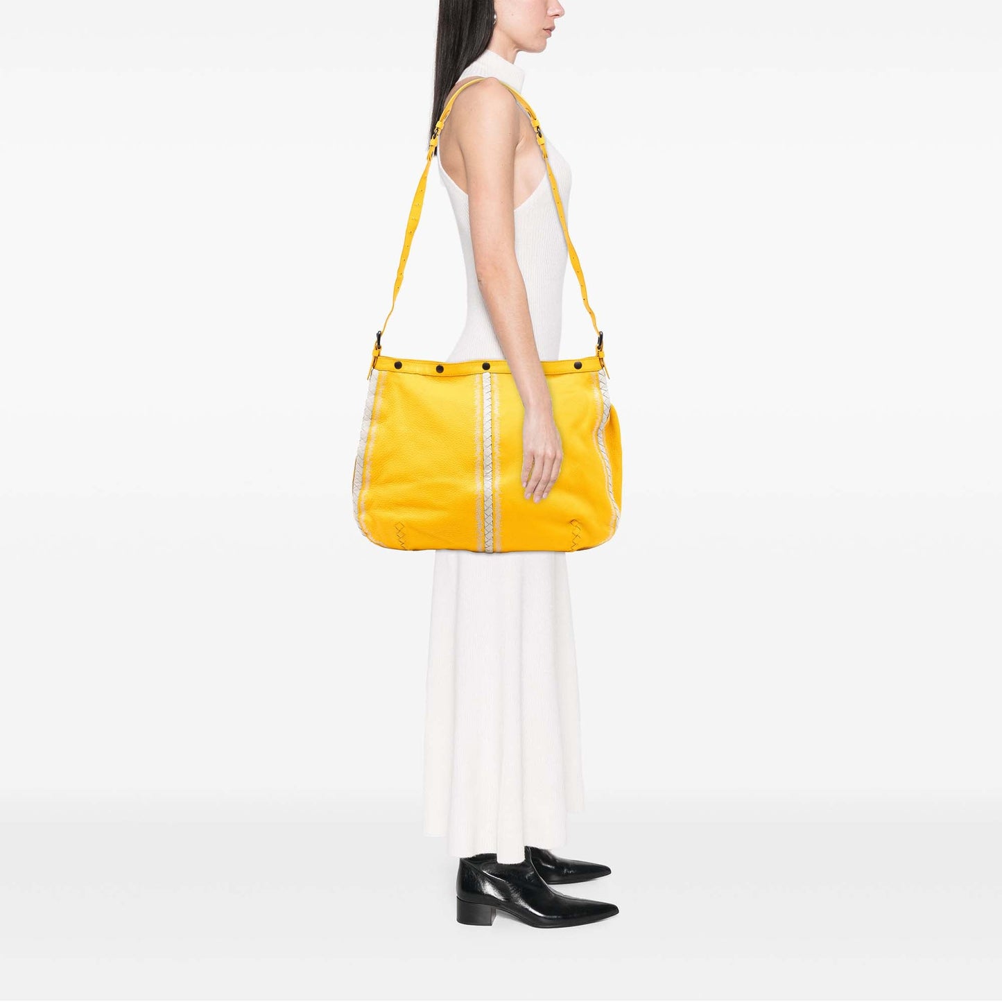 Bottega Veneta Intrecciato Trimmed Nappa Crossbody