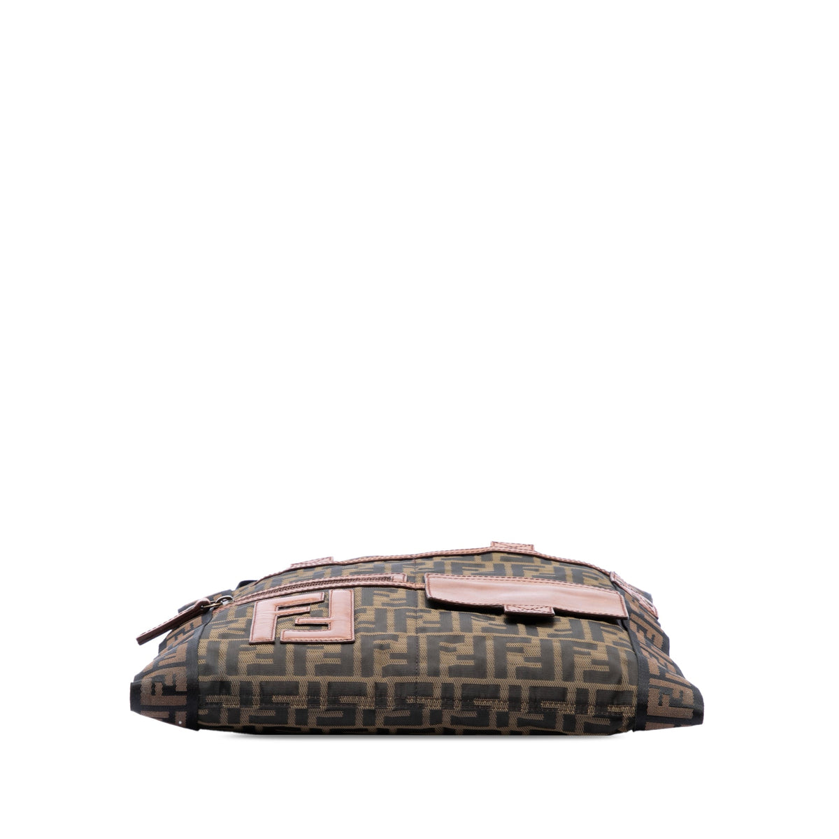 Fendi Zucca Canvas FF Flat Messenger Bag