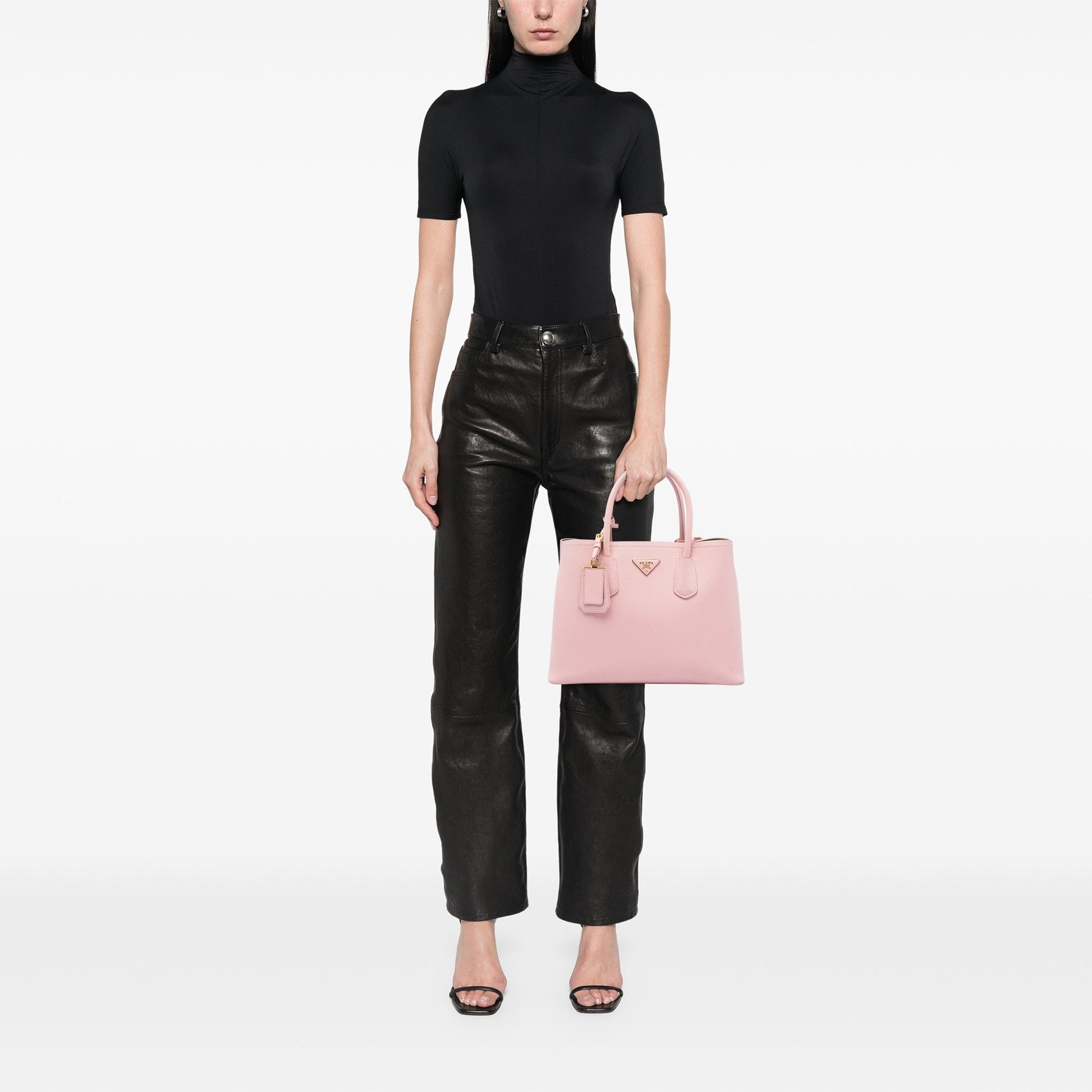 Prada Medium Saffiano Cuir Double Satchel