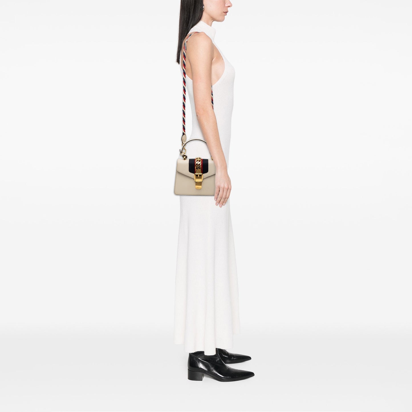 Gucci Mini Calfskin Sylvie Satchel
