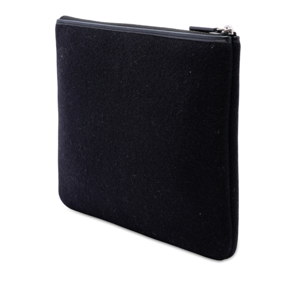 Chanel Medium Wool Felt Deauville O Case Clutch