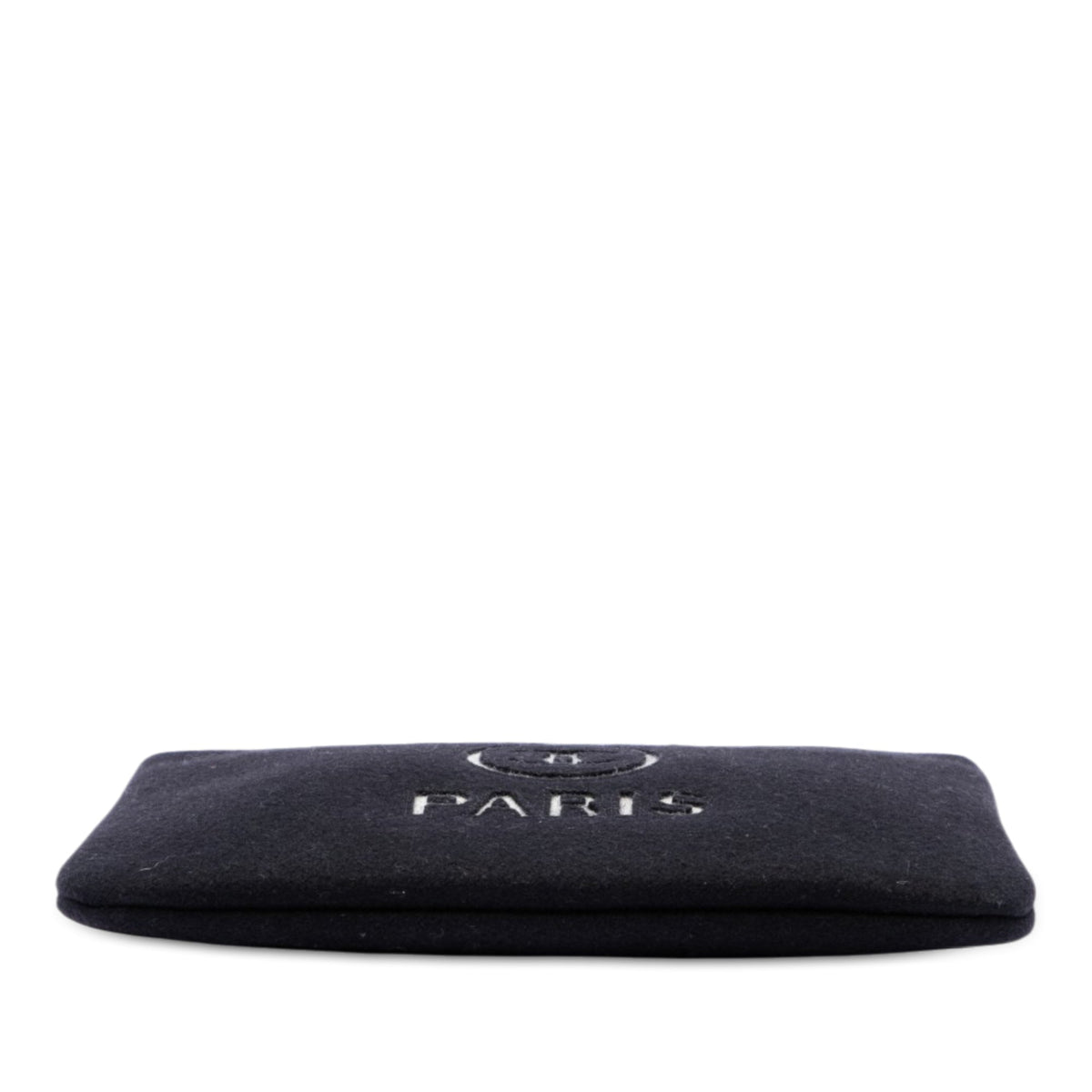 Chanel Medium Wool Felt Deauville O Case Clutch