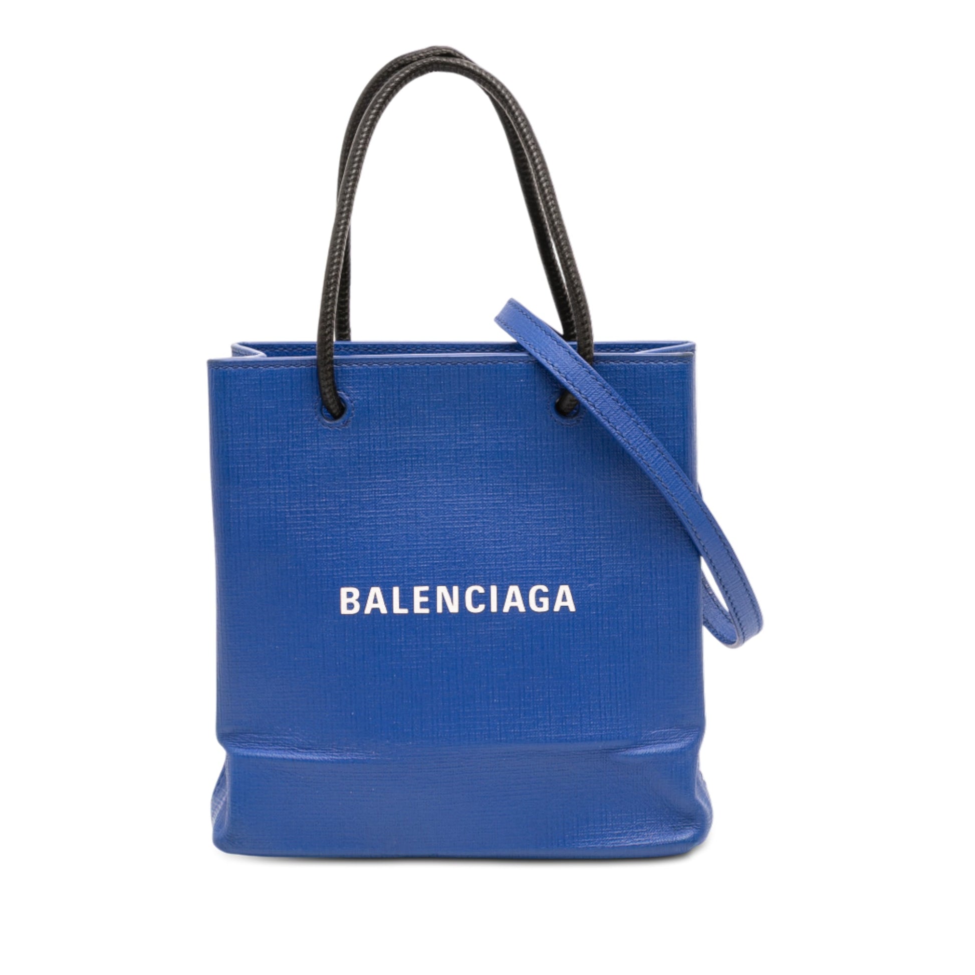 Balenciaga XXS Leather Logo Shopping Tote