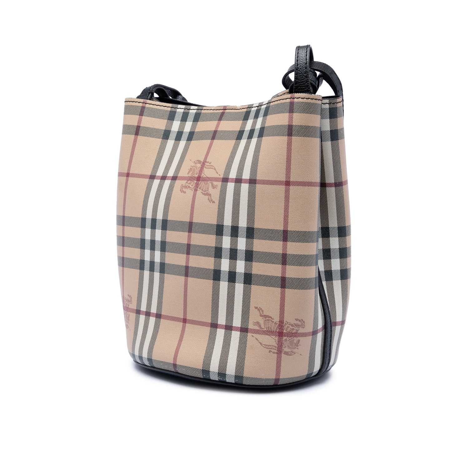 Burberry Haymarket Check Coated Canvas Lorne Bucket Bag