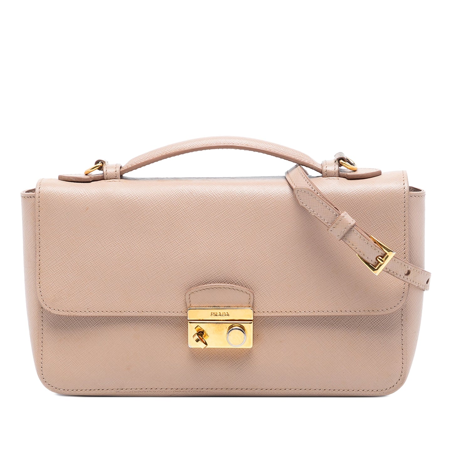 Prada Saffiano Sound Lock Satchel