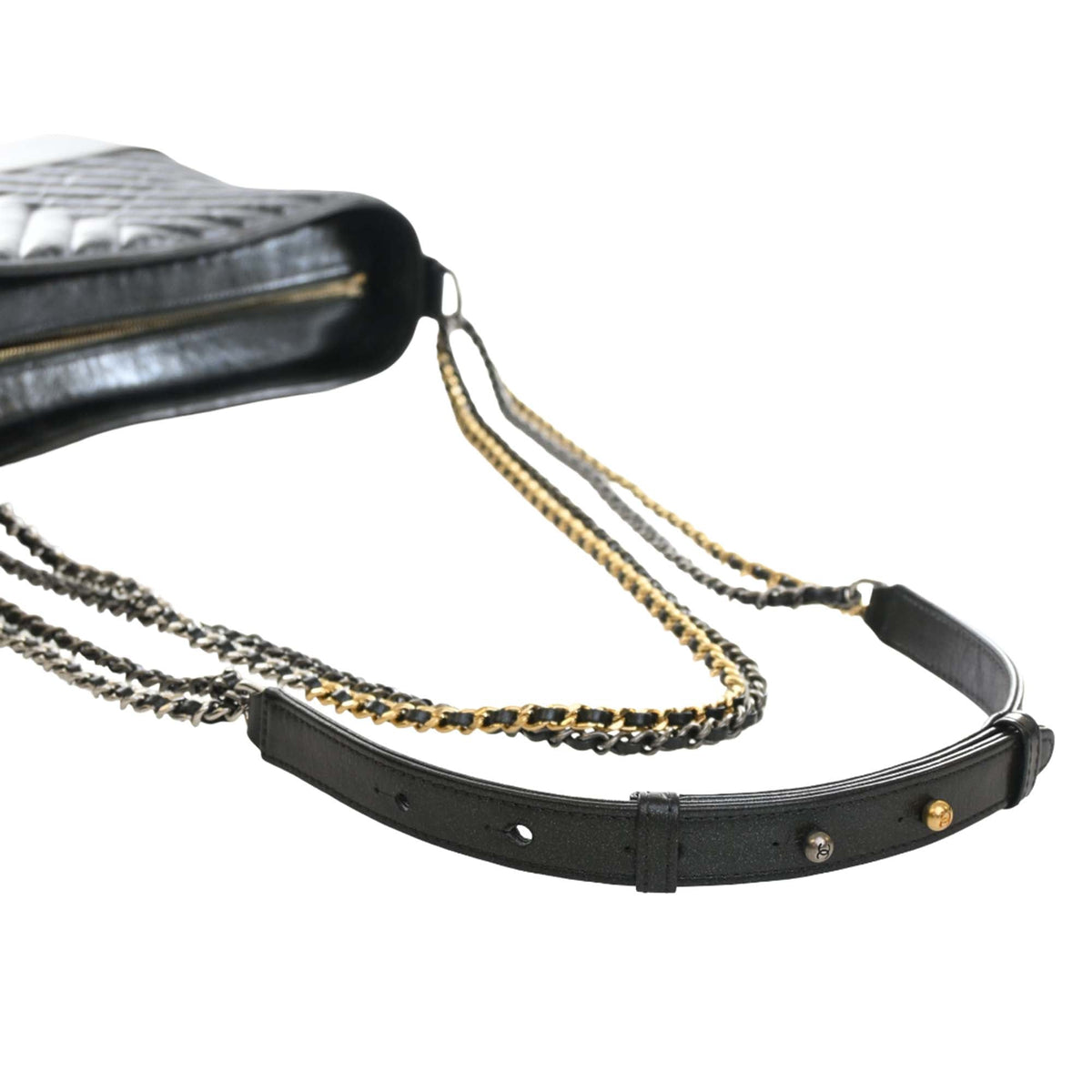 Chanel Medium Chevron Iridescent Aged Calfskin Gabrielle Crossbody