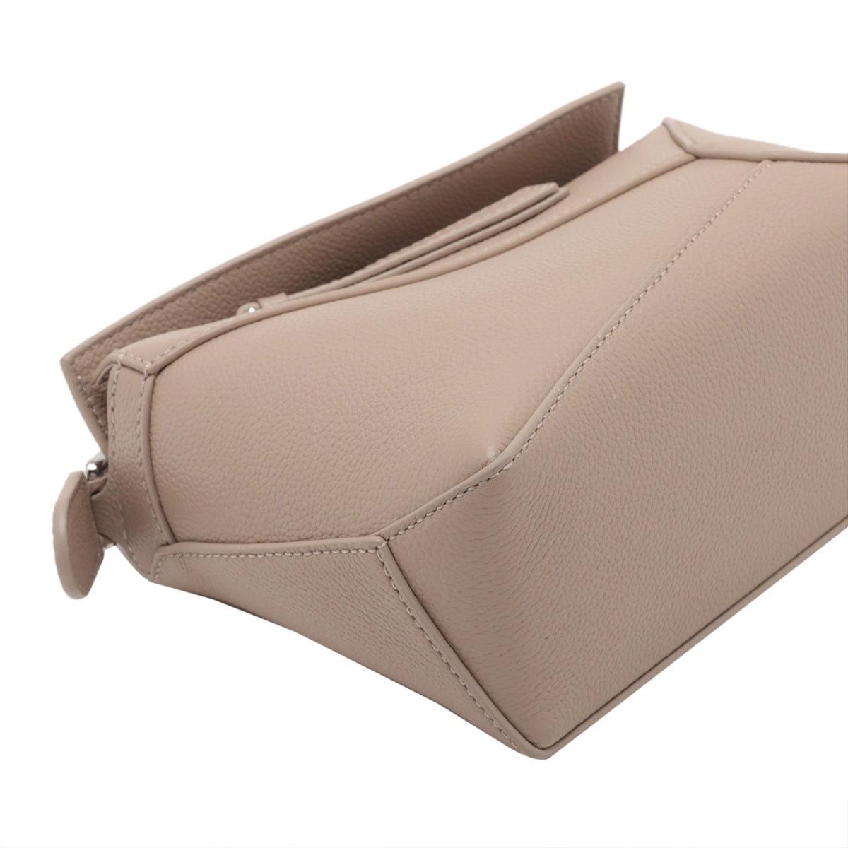 LOEWE Mini Calfskin Puzzle Edge Satchel — Beige
