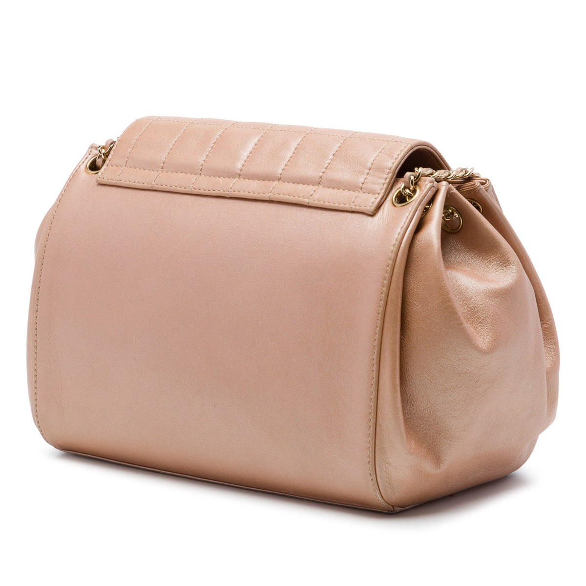 Chanel Lambskin Chocolate Bar Accordion Mademoiselle Turnlock Flap