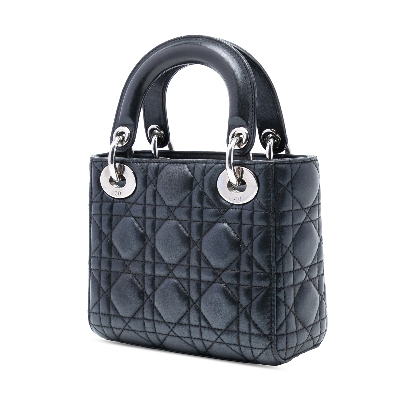 Dior Mini Iridescent Lambskin Cannage Lady Dior