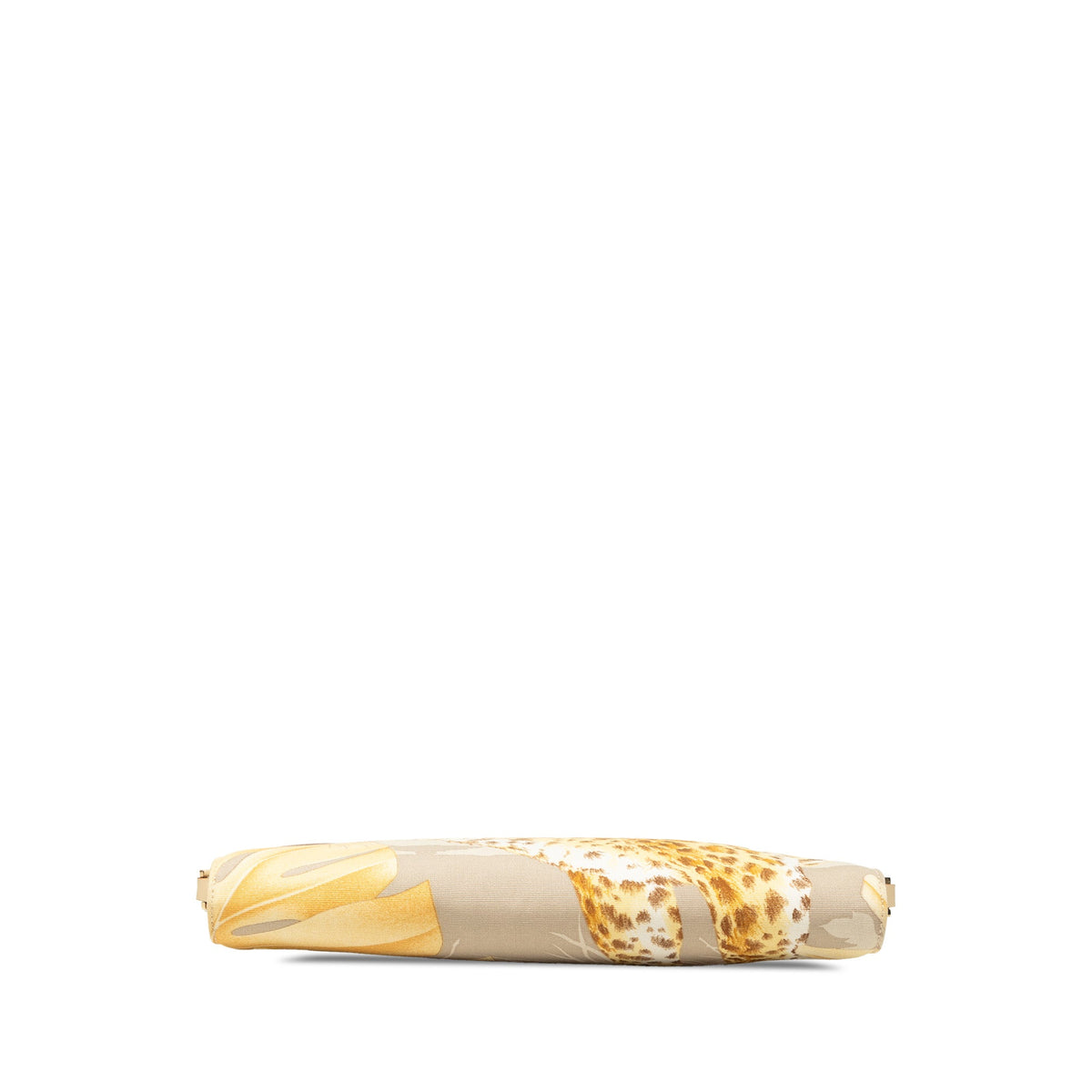 Ferragamo Canvas Leopard Print Shoulder Bag — Yellow