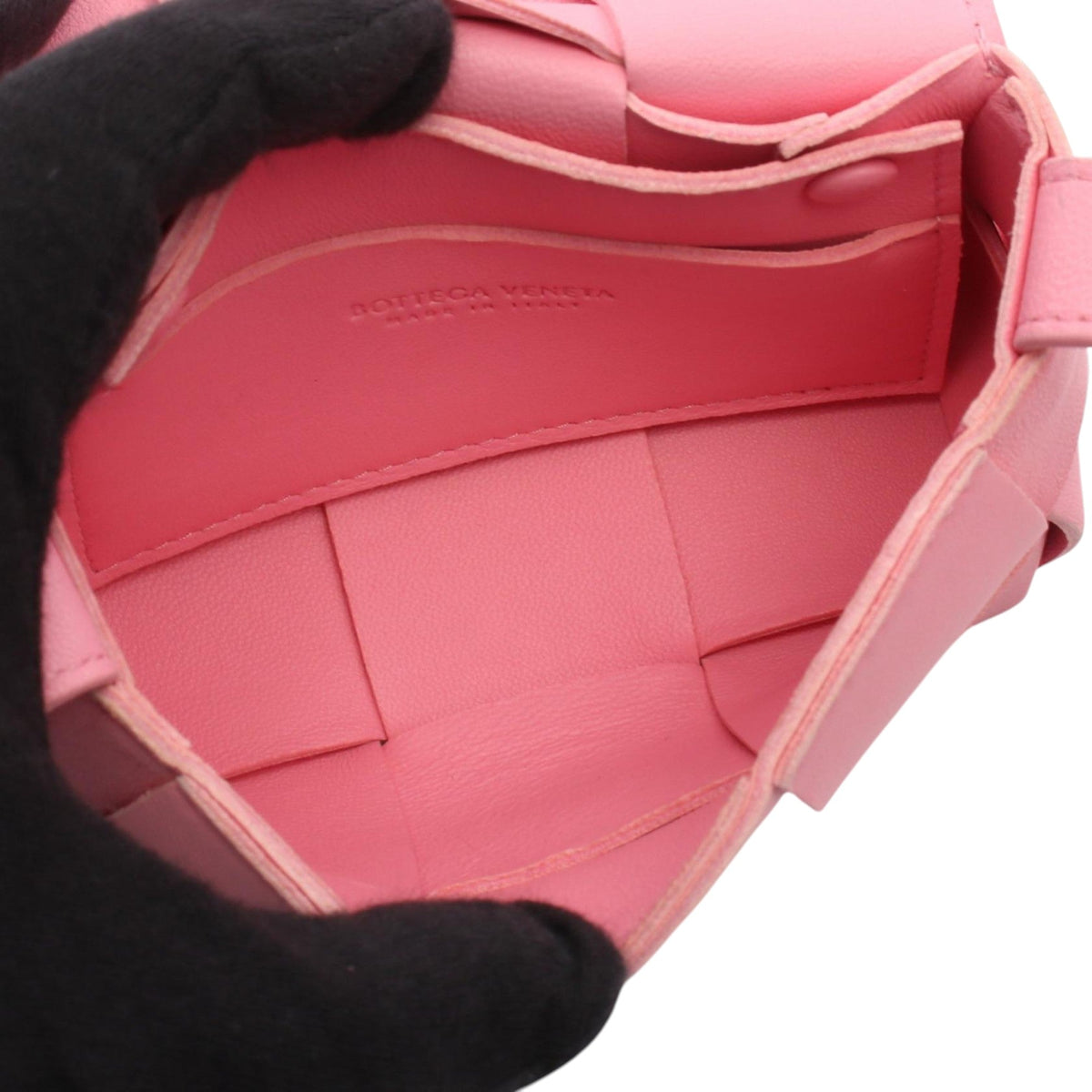 Bottega Veneta Candy Nappa Intrecciato Cassette Crossbody — Pink