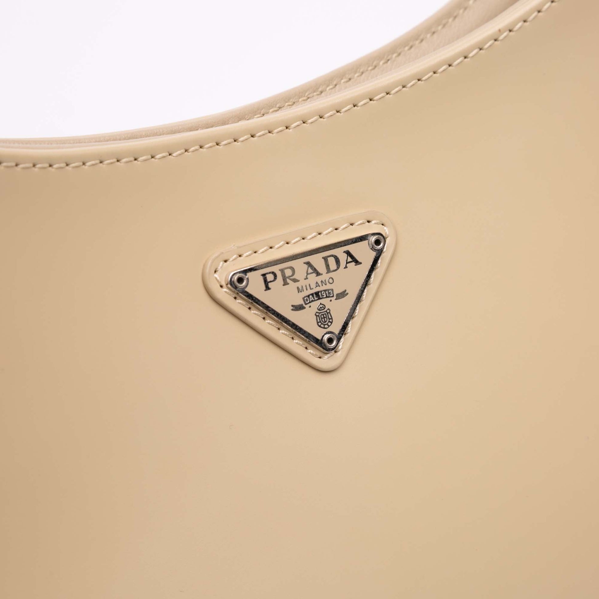 Prada Brushed Leather Cleo Shoulder Bag