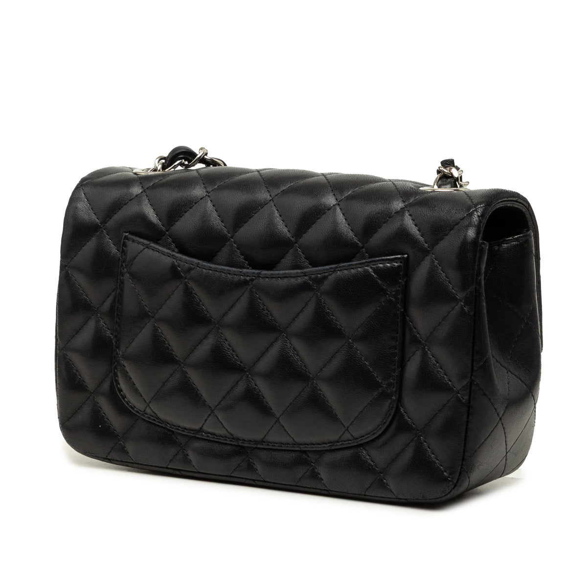 Chanel Mini Rectangular Classic Lambskin Valentines Heart Charms Single Flap — Black
