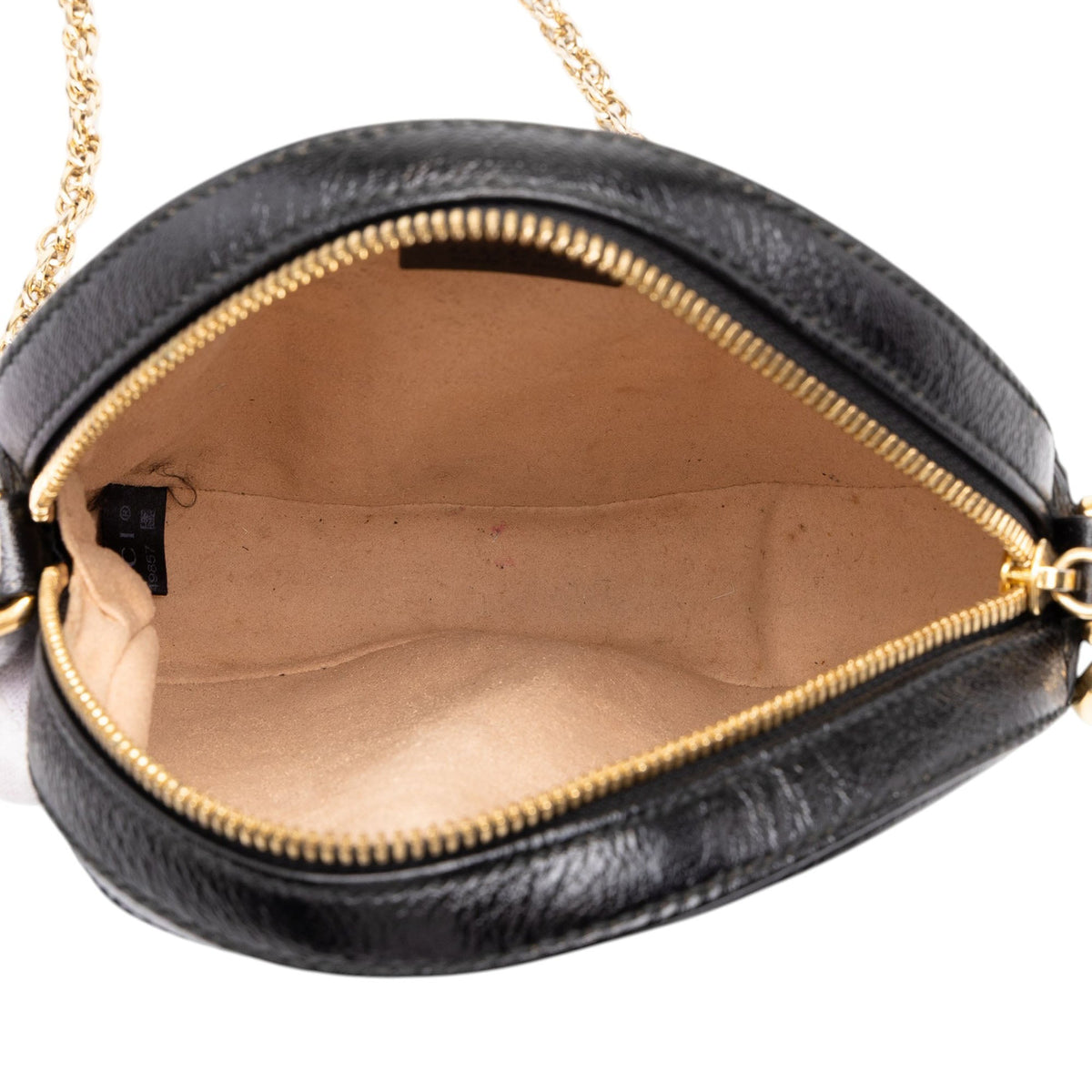 Gucci Mini Suede Web Ophidia Round Crossbody — Black