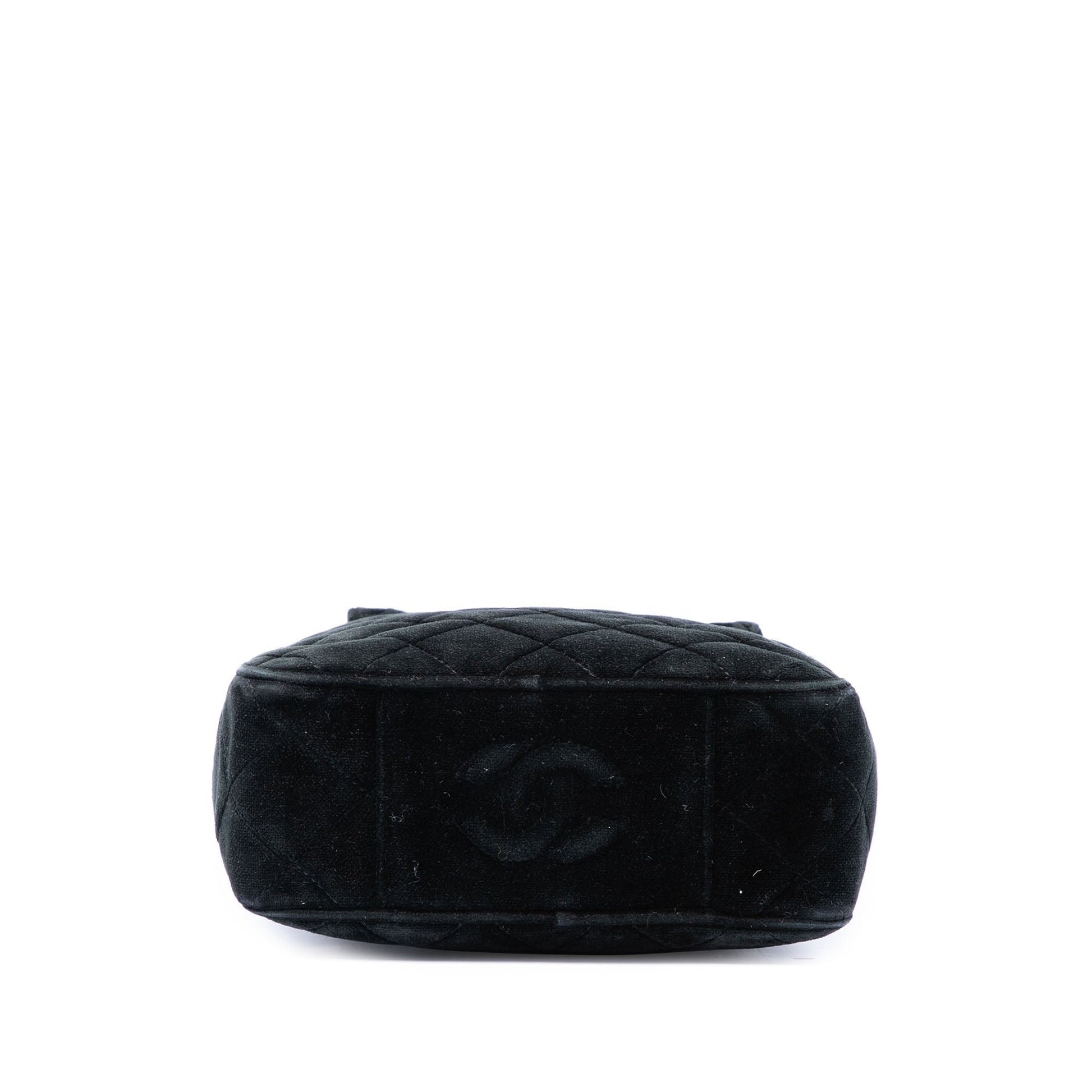 Chanel CC Quilted Velvet Handbag