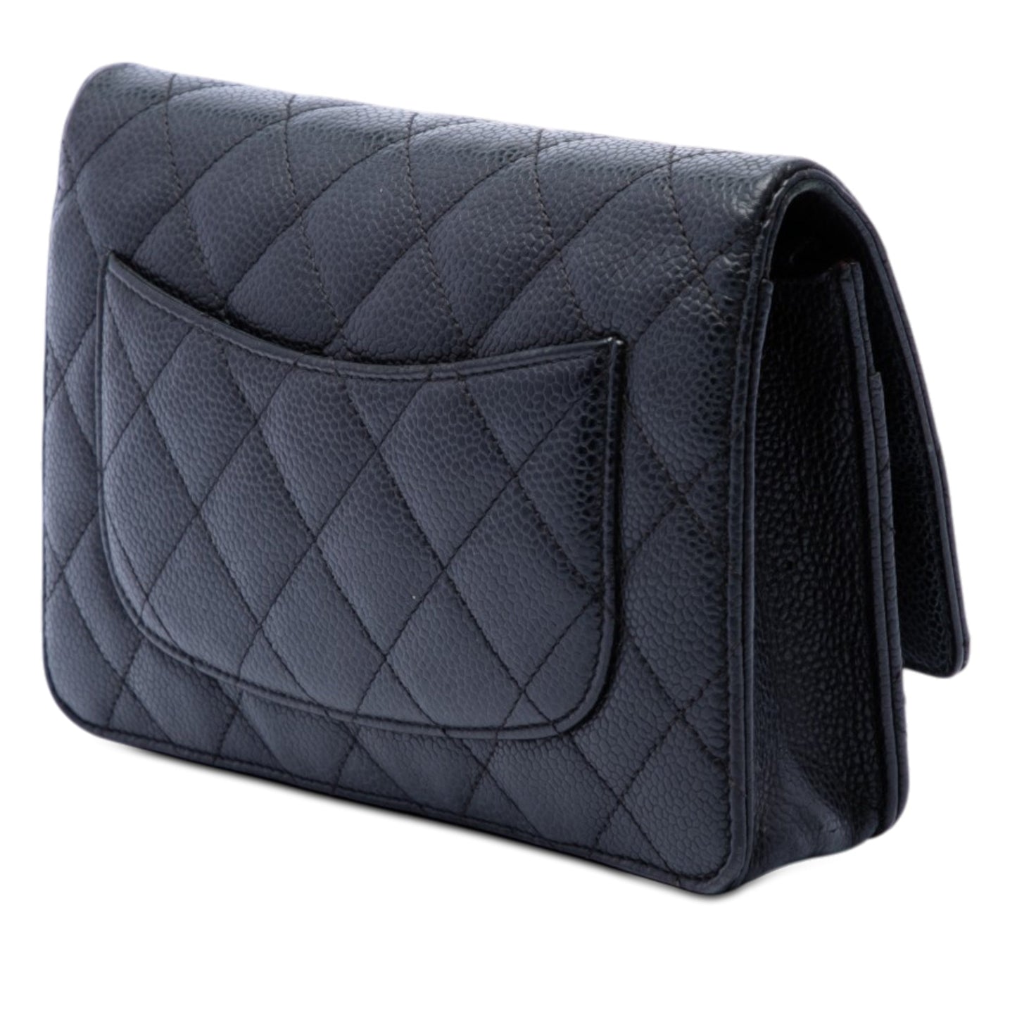Chanel CC Quilted Caviar Wallet on Chain