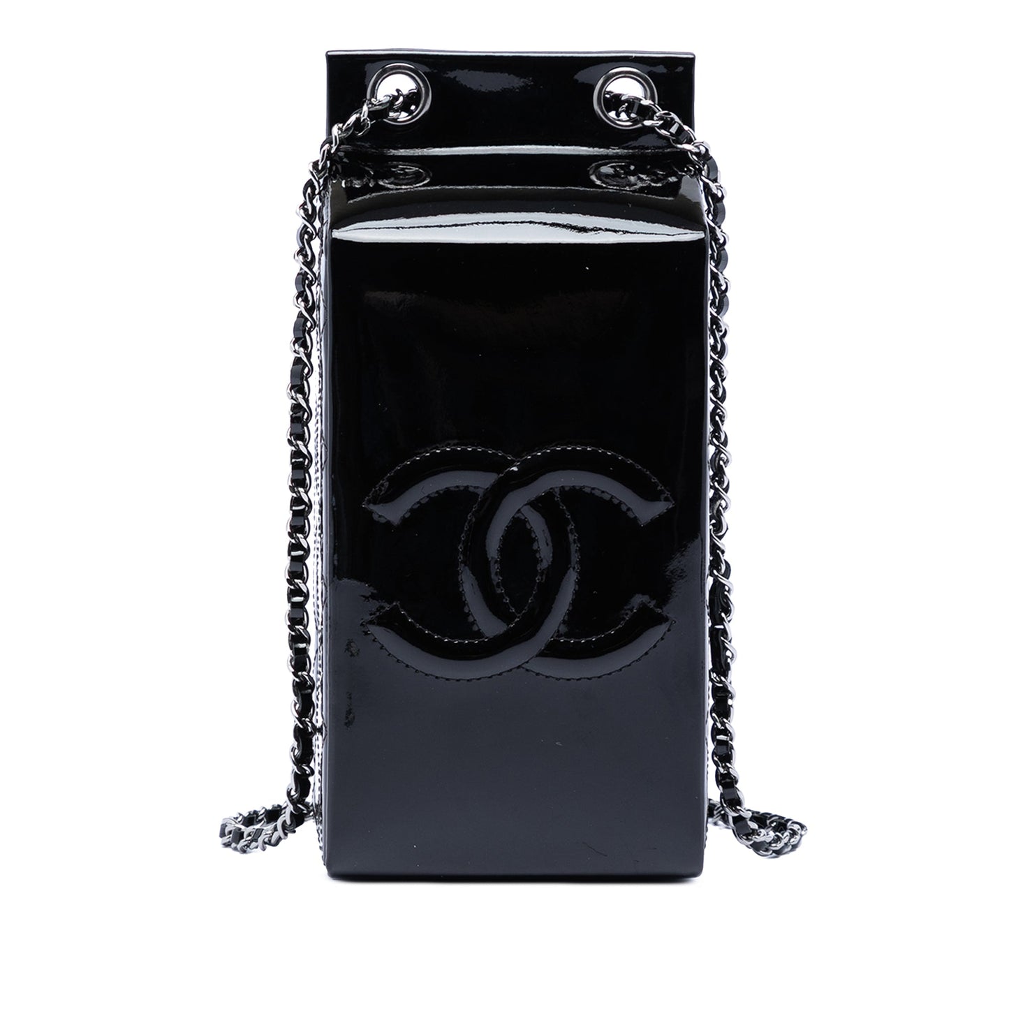 Patent Milk Carton Crossbody
