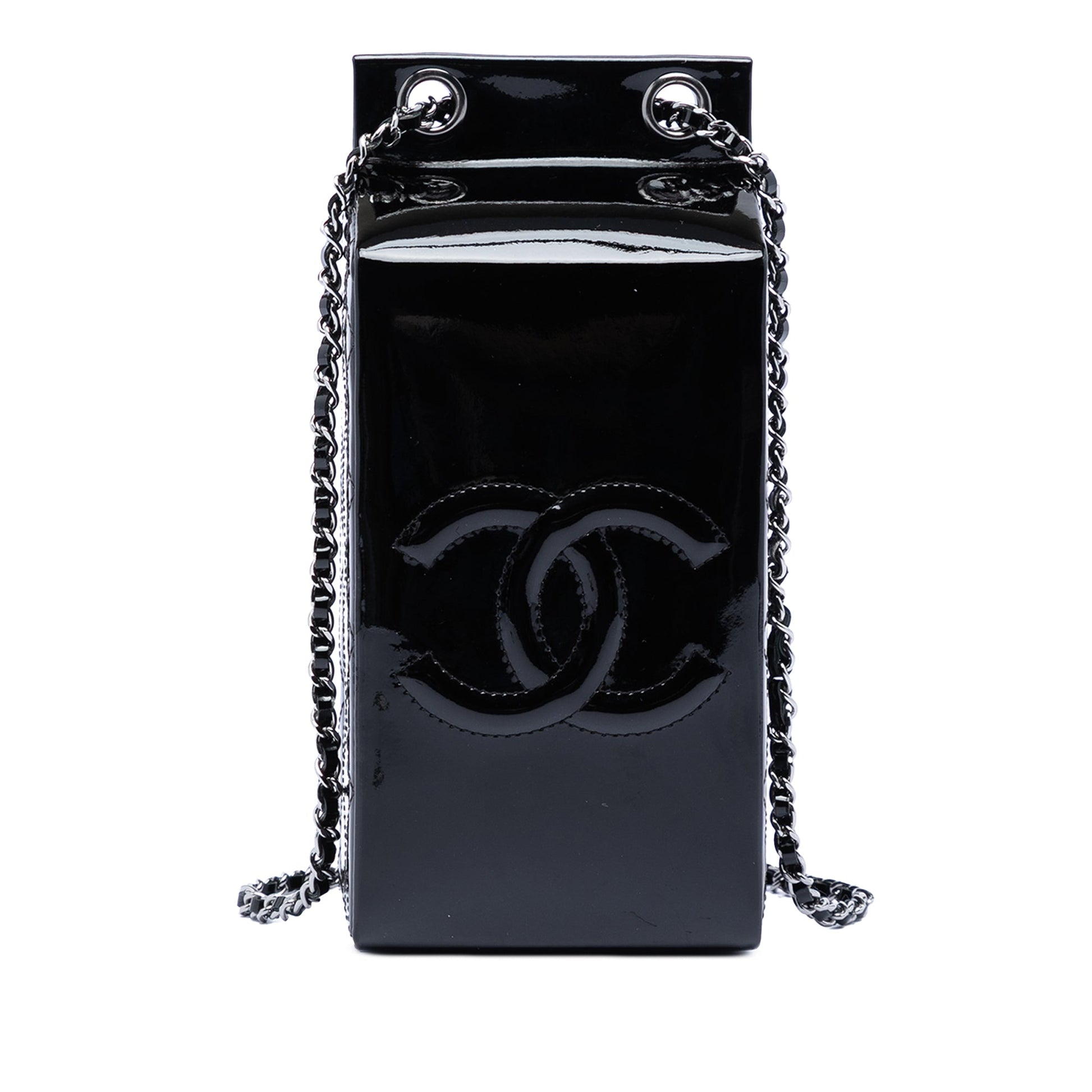 Patent Milk Carton Crossbody