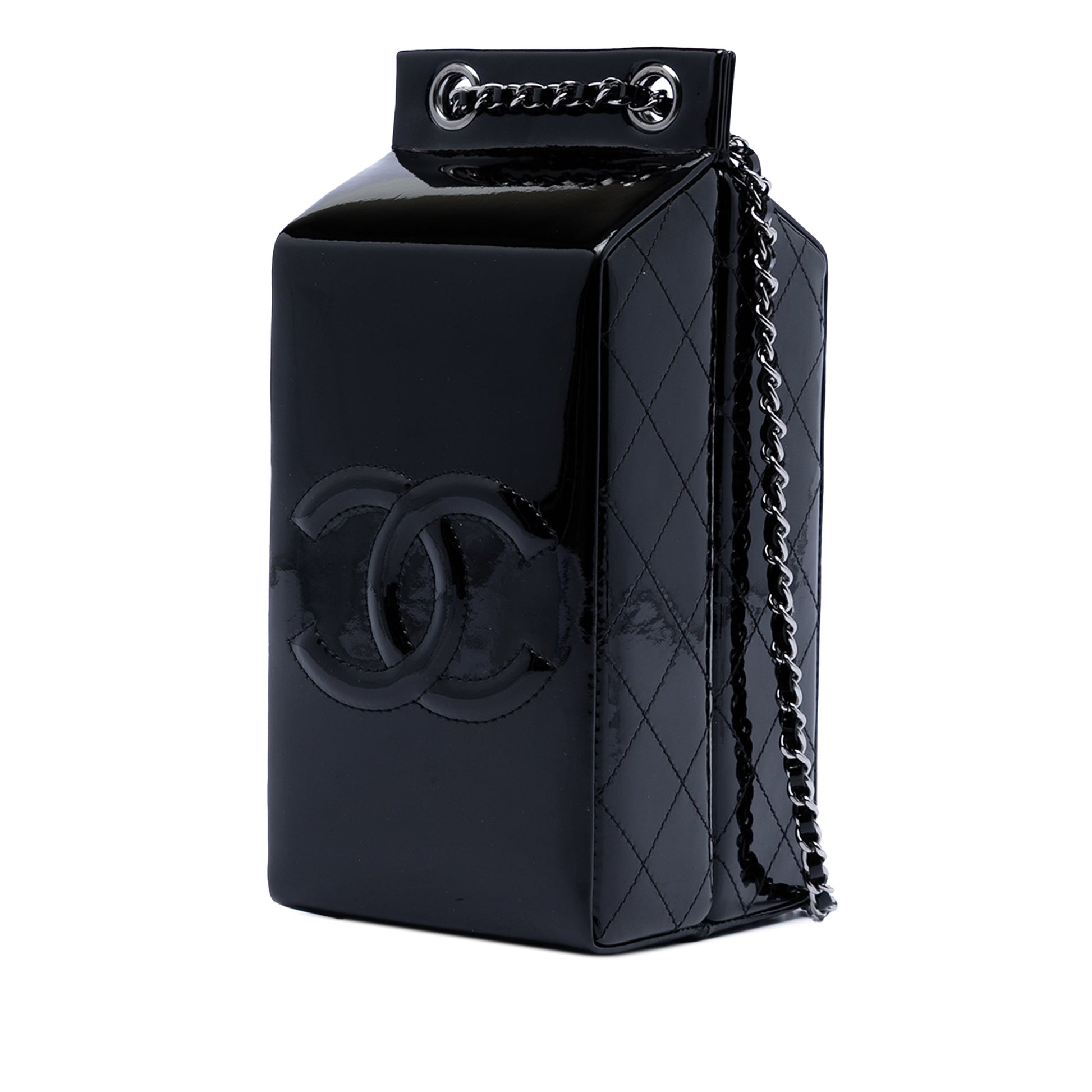 Patent Milk Carton Crossbody