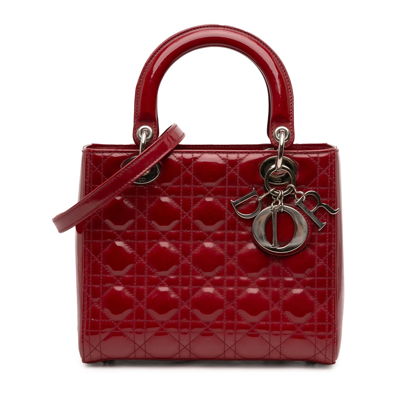 Dior Medium Patent Cannage Lady Dior