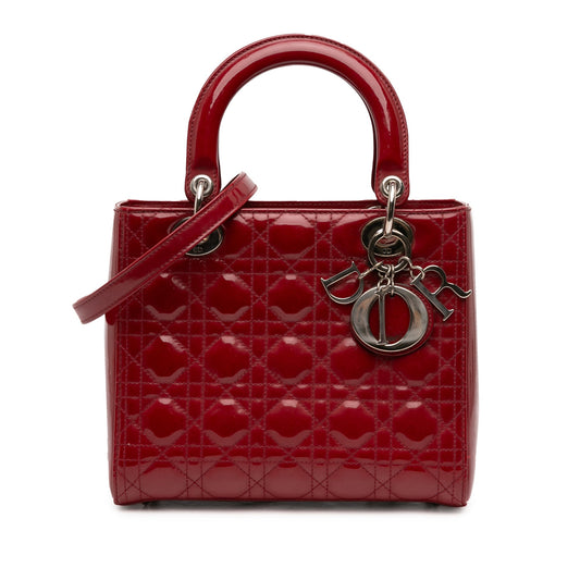 Dior Medium Patent Cannage Lady Dior