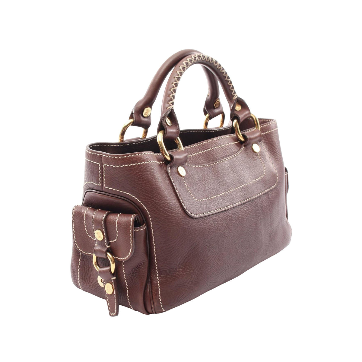 Celine Leather Boogie Handbag — Brown