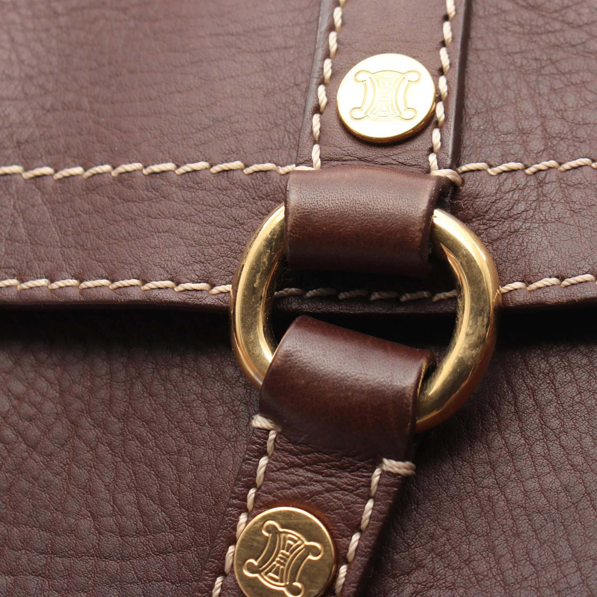 Celine Leather Boogie Handbag — Brown