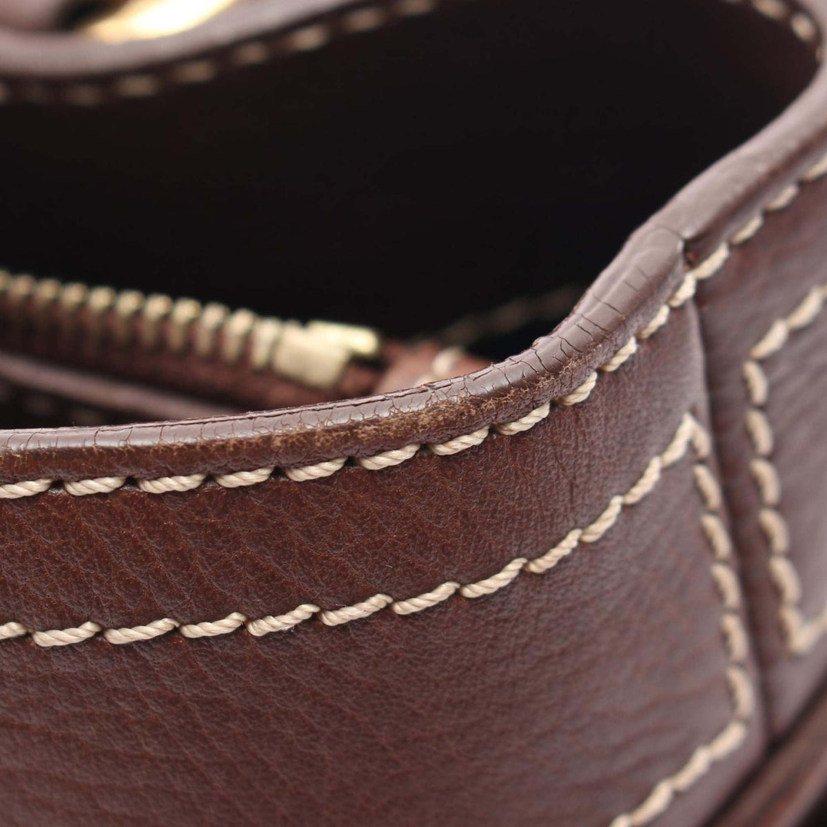 Celine Leather Boogie Handbag — Brown