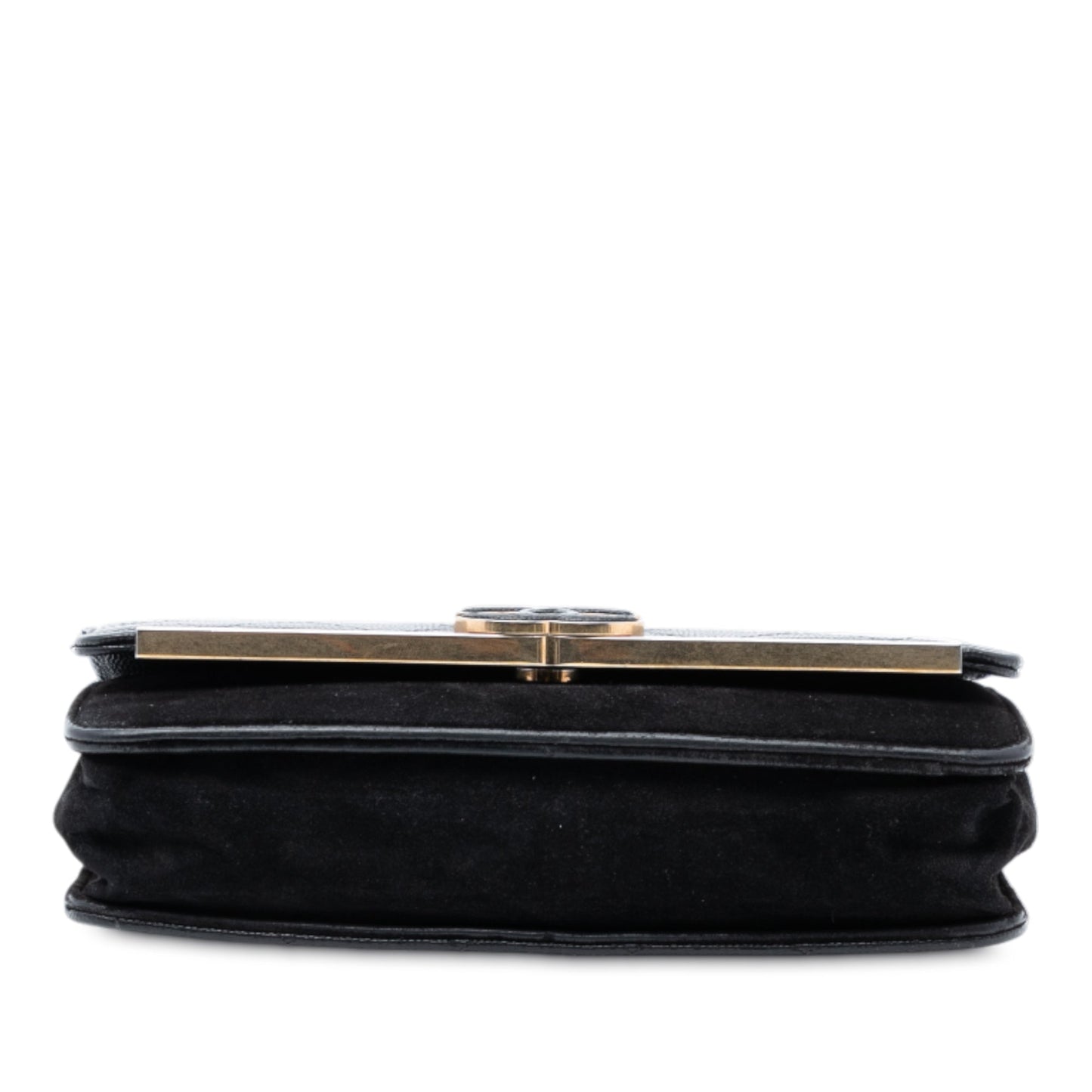 Chanel Stitched Caviar and Suede Lady Coco Wallet On Chain