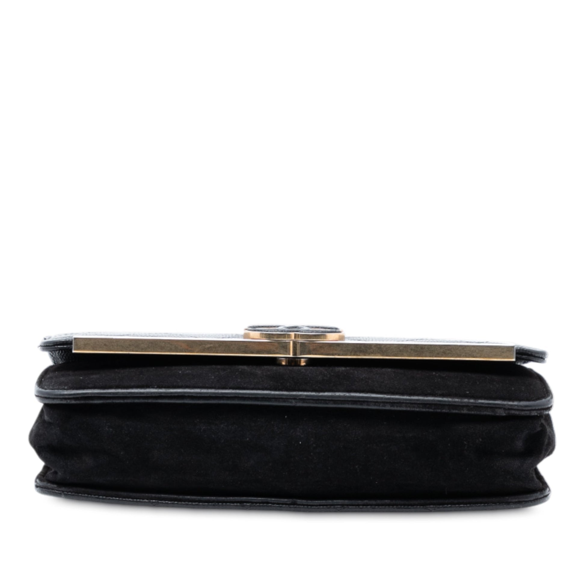 Chanel Stitched Caviar and Suede Lady Coco Wallet On Chain