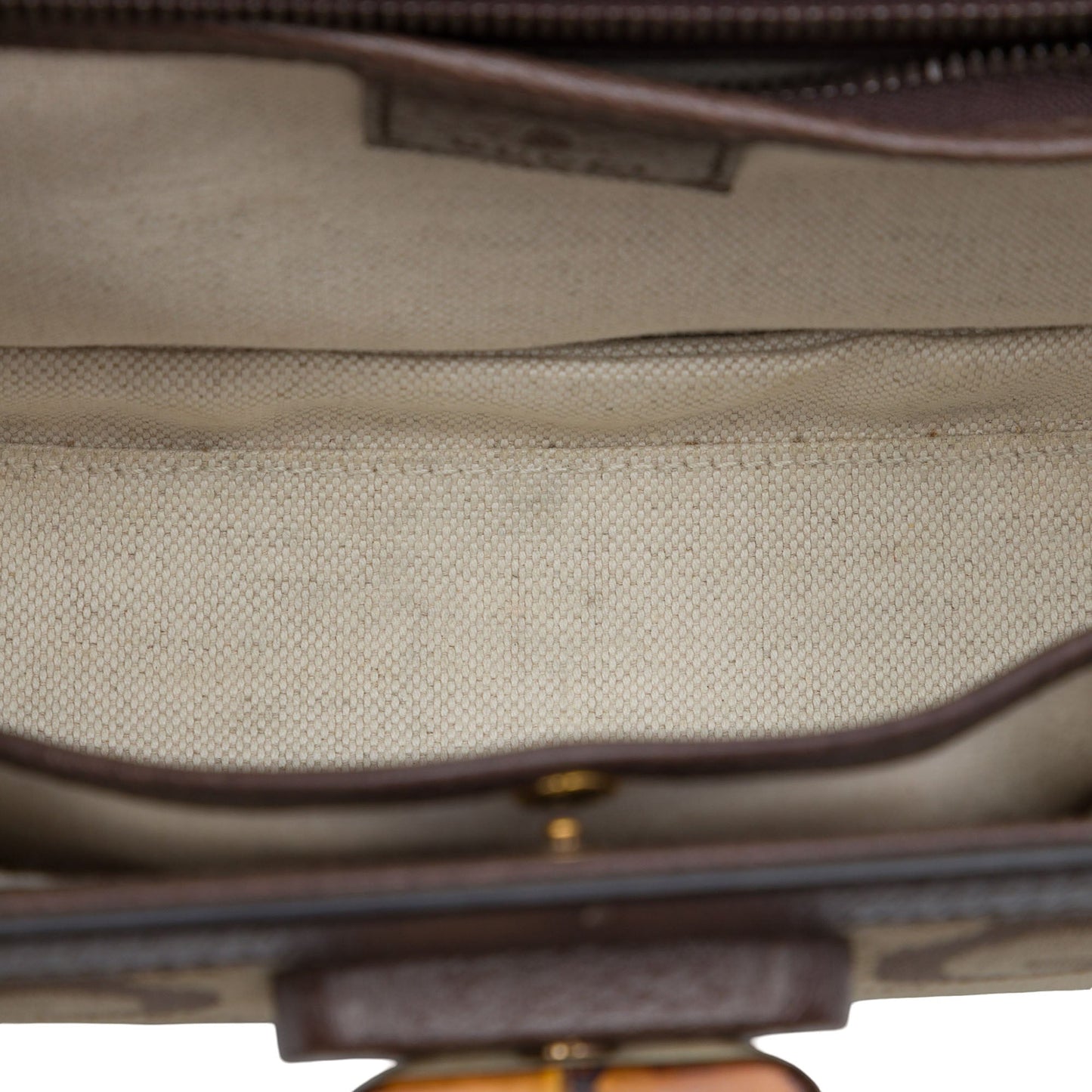 Gucci Small Jumbo GG Canvas Bamboo 1947 Top Handle Bag