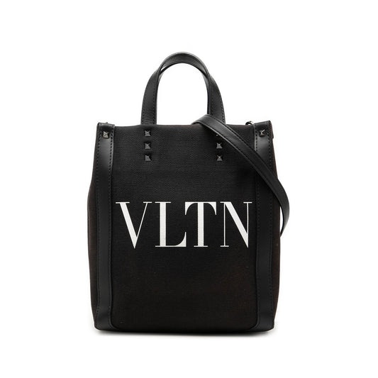 Valentino Mini Canvas Rockstud VLTN Tote