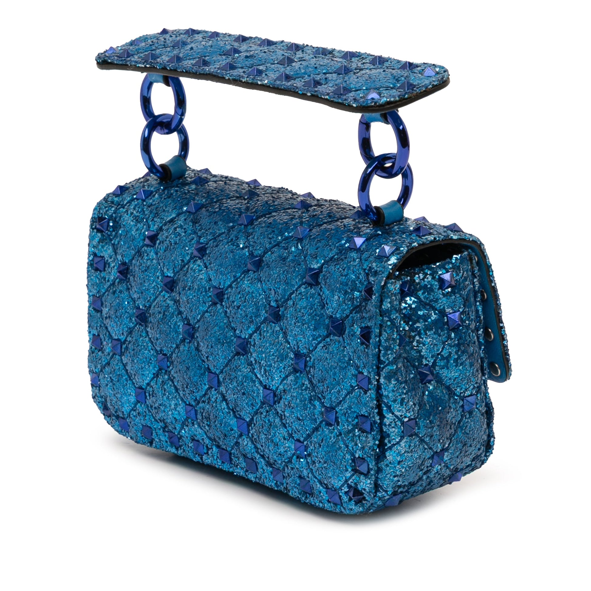 Valentino Mini Glitter Rockstud Spike Satchel