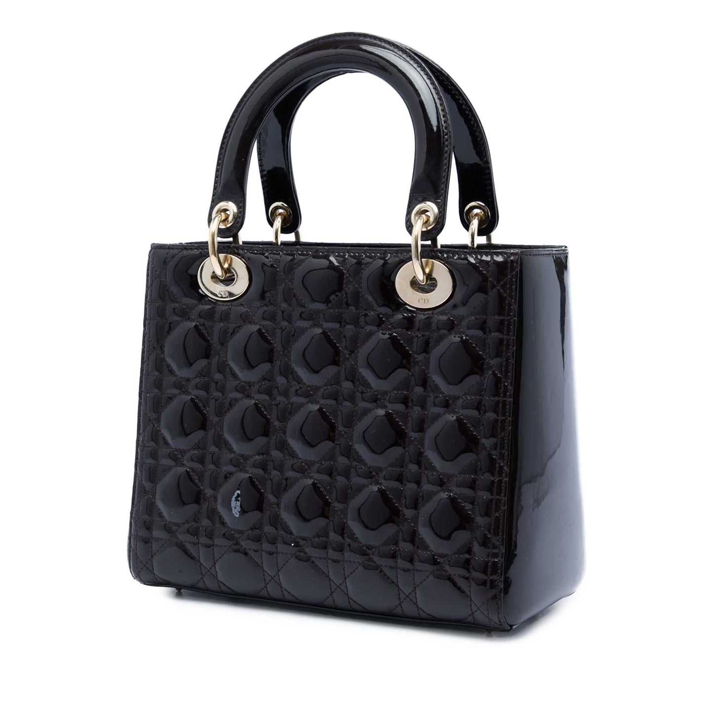Dior Medium Patent Cannage Lady Dior