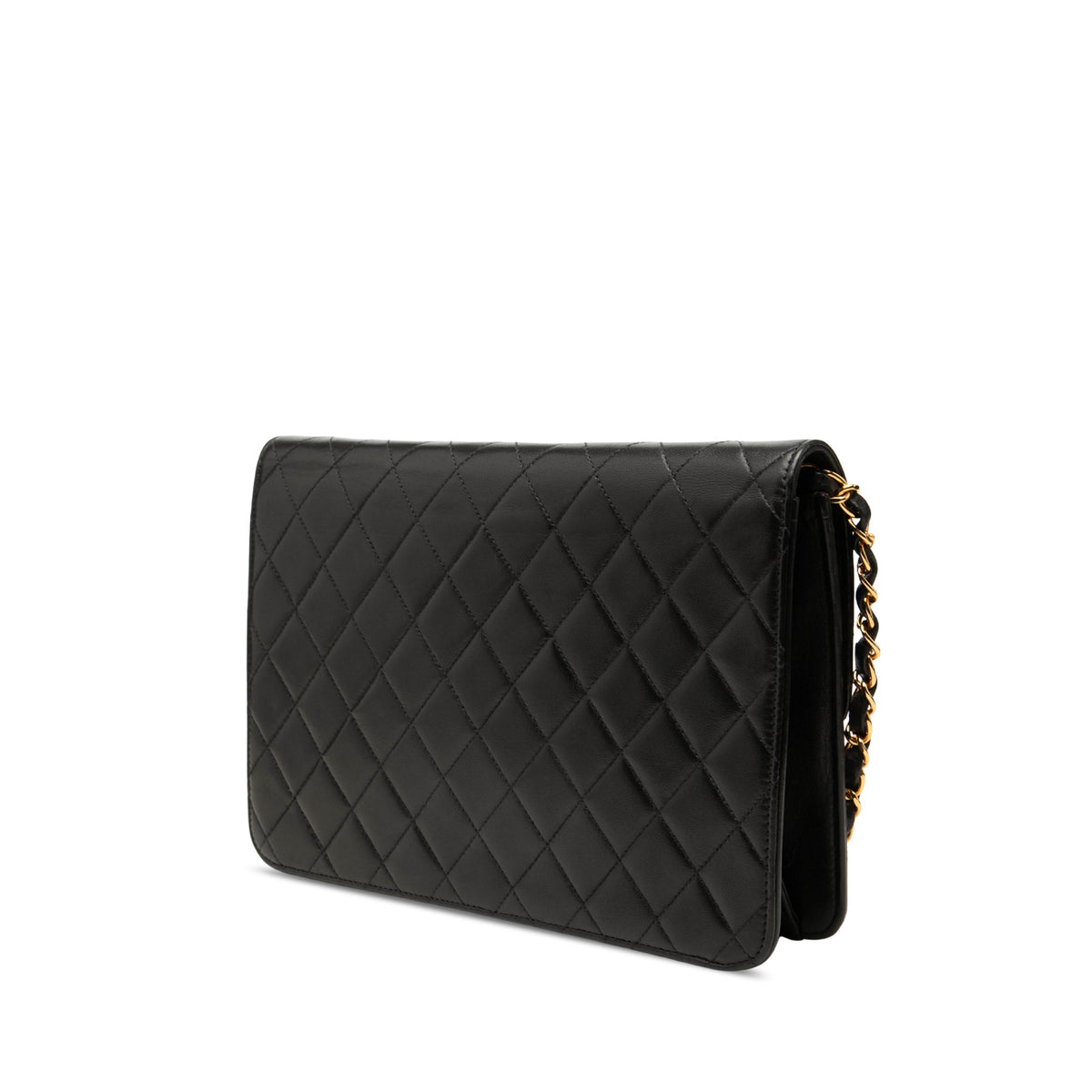 Chanel Medium CC Quilted Lambskin Single Flap — Black