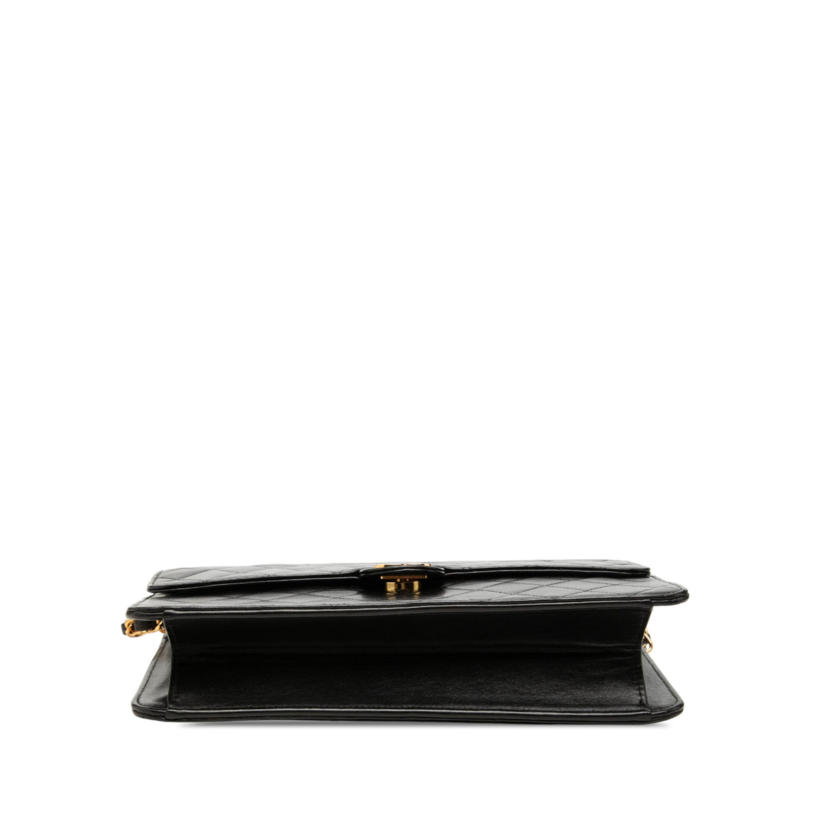 Chanel Medium CC Quilted Lambskin Single Flap — Black