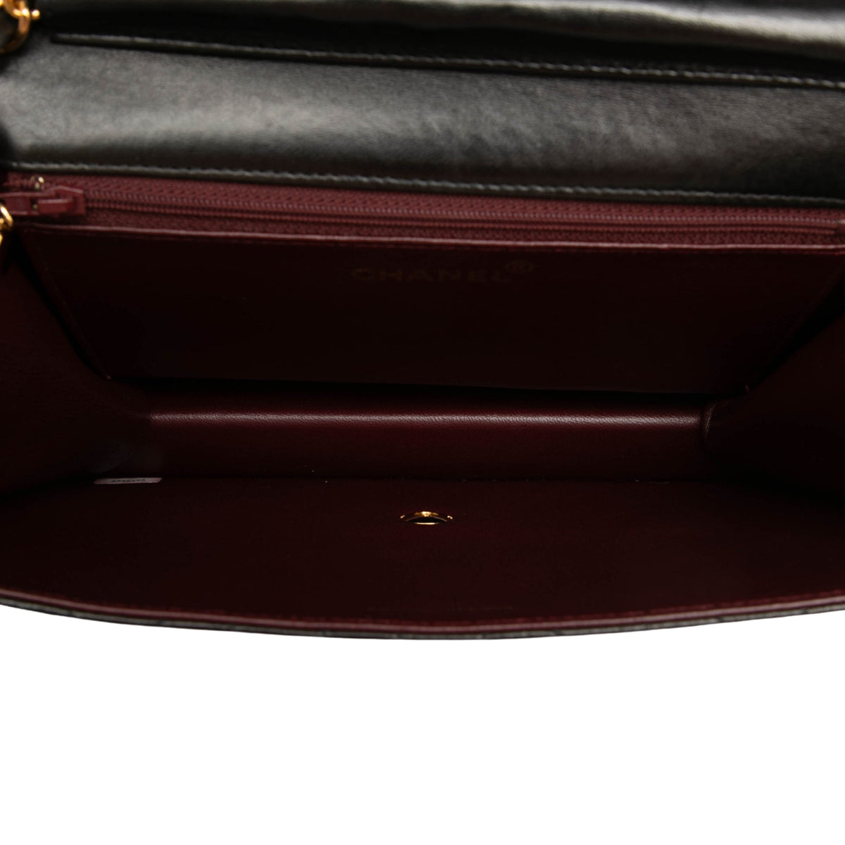 Chanel Medium CC Quilted Lambskin Single Flap — Black